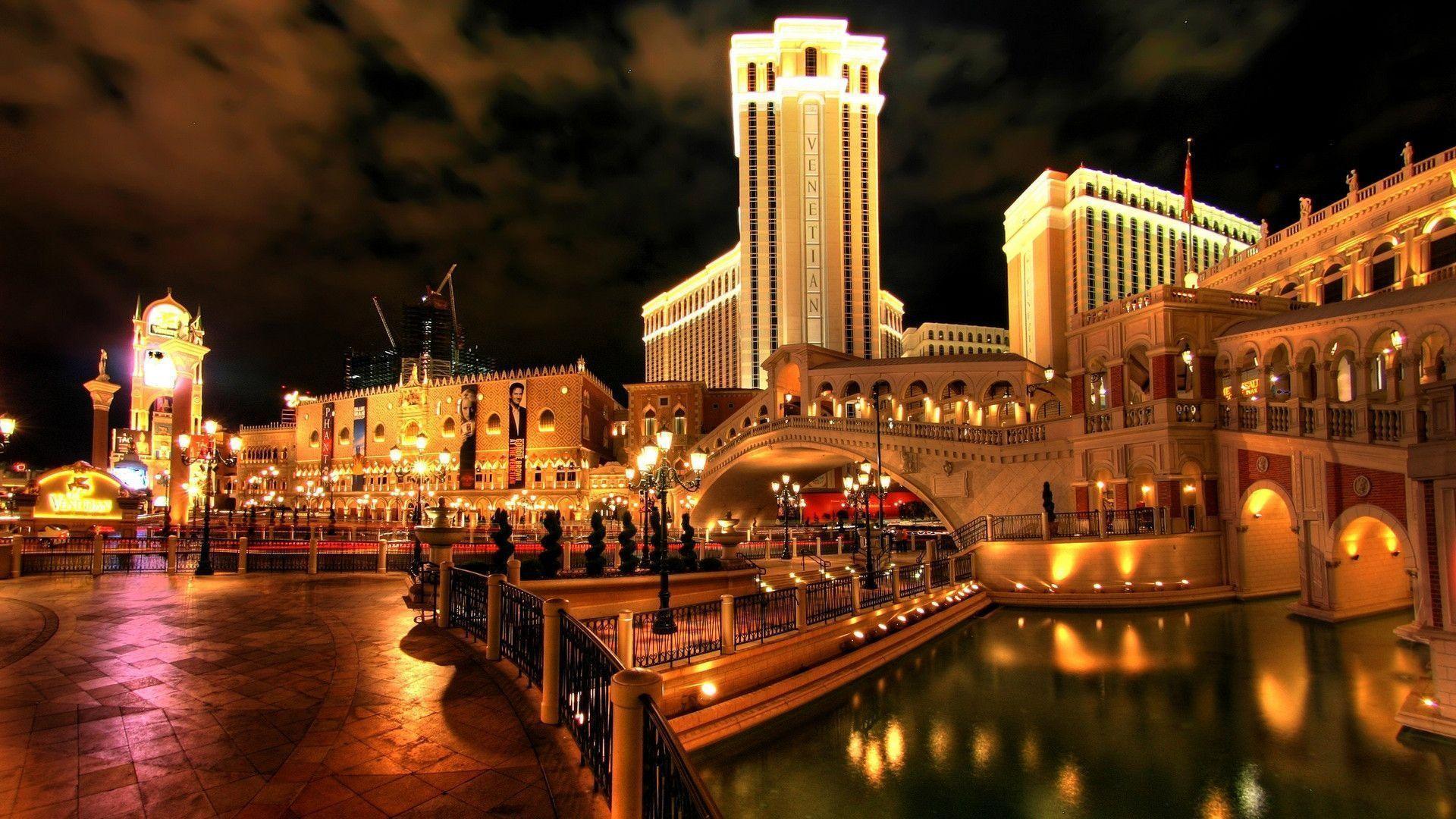 Las Vegas Venetian notturno luci, 1920x1080 1080p, Desktop