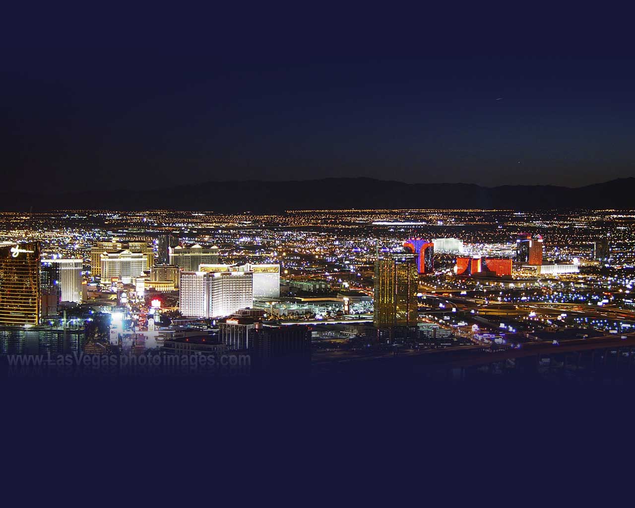 Las Vegas skyline notturno, 1280x1024 HD, HP Laptop