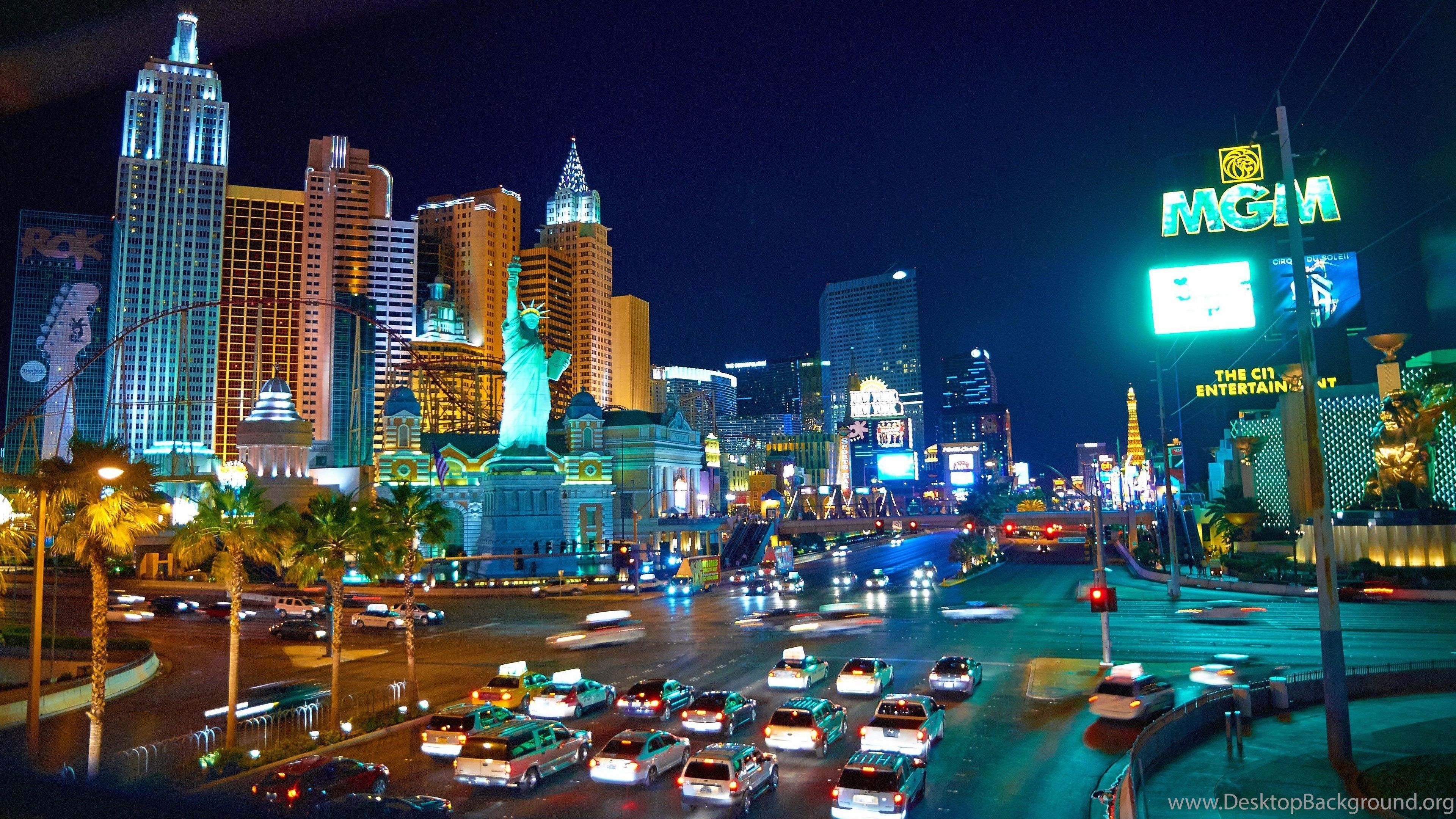 Las Vegas Strip di notte, 3840x2160 UHD, PC 4K