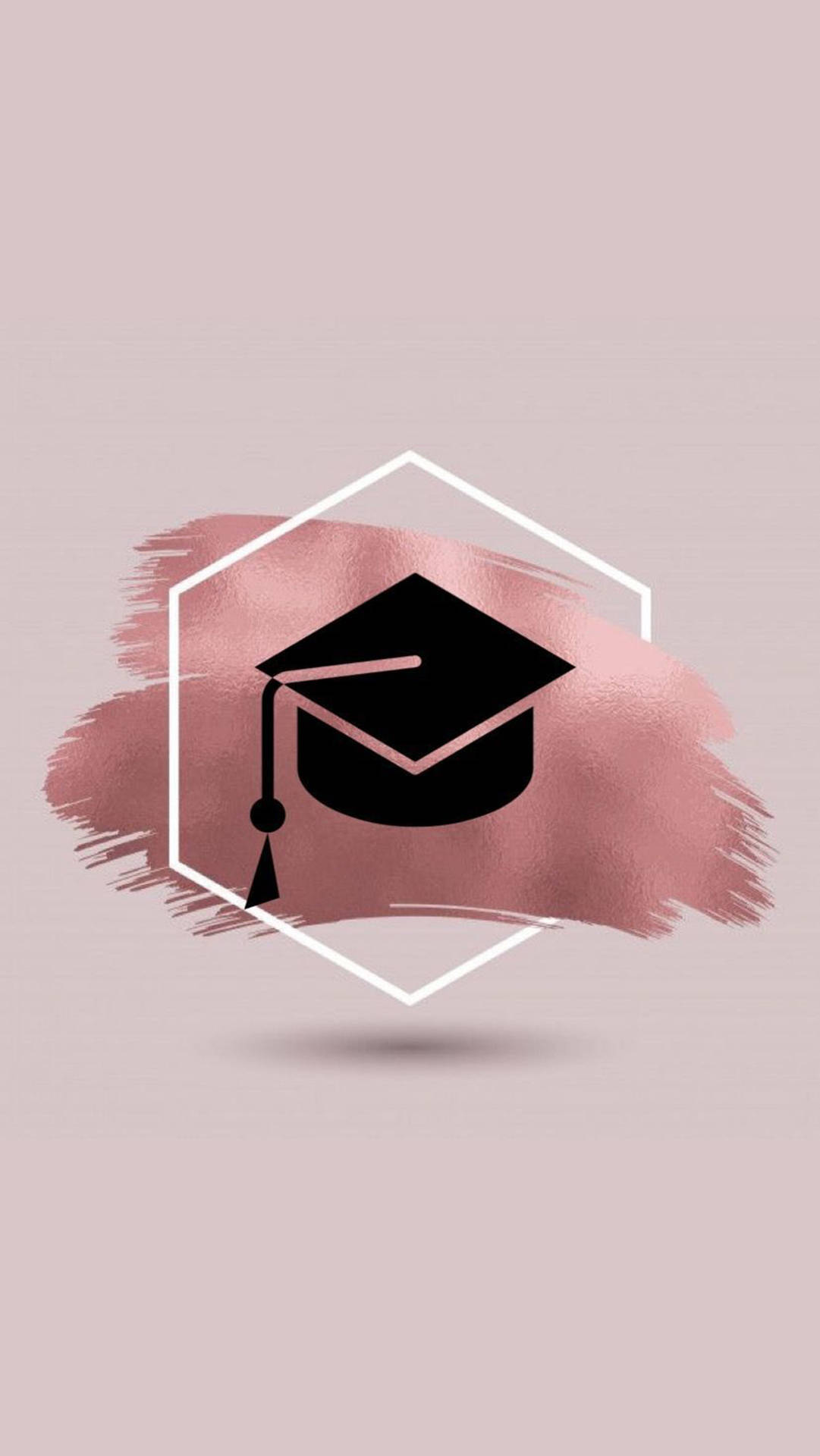 Cappello laurea esagono rosa, 1081x1920 Verticale, Android