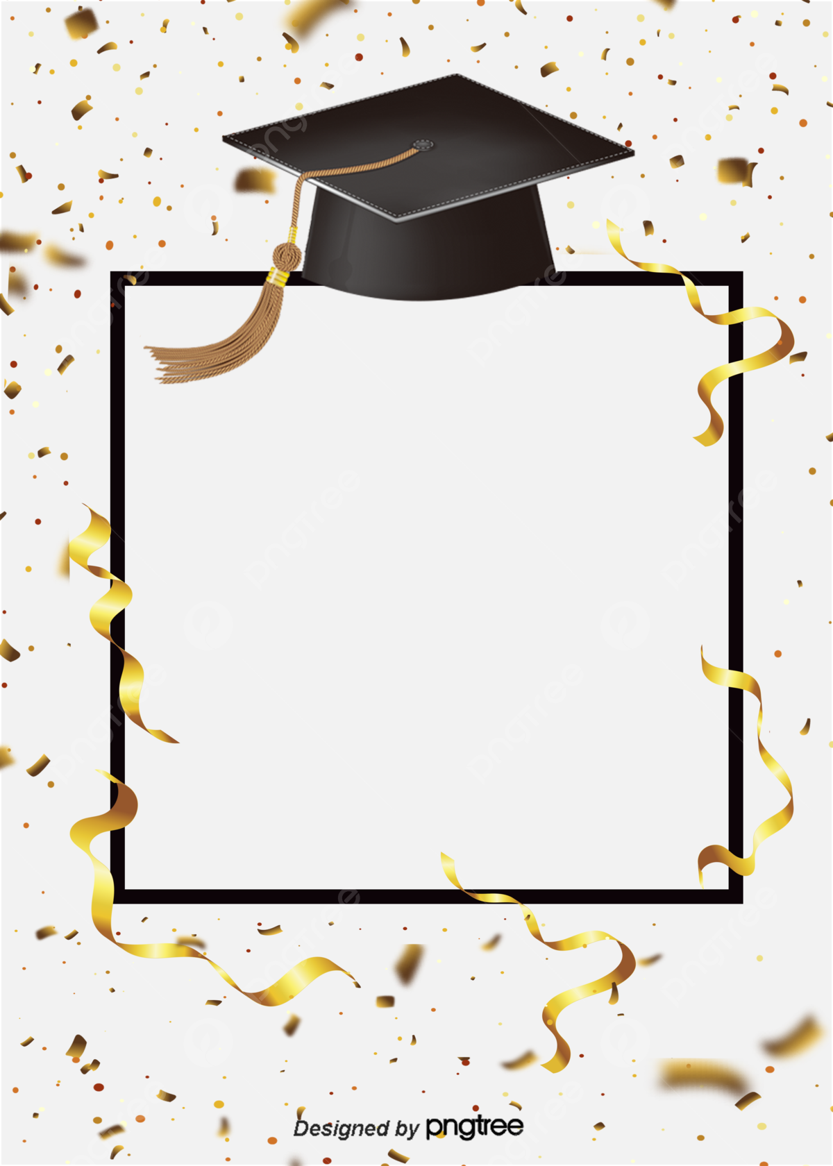 Tocco laurea con coriandoli dorati, 1200x1680 Verticale, Mobile