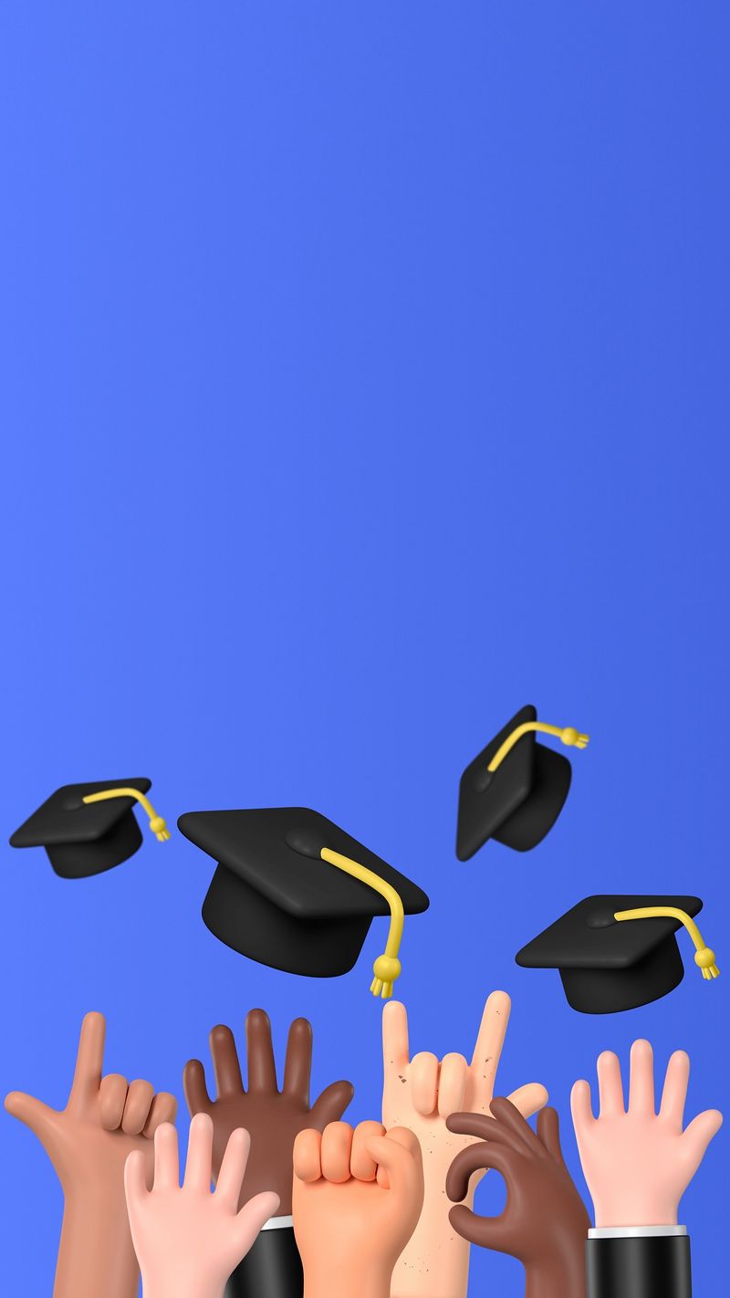 Mani e tocchi di laurea blu, 800x1422 Full HD Verticale, iPhone