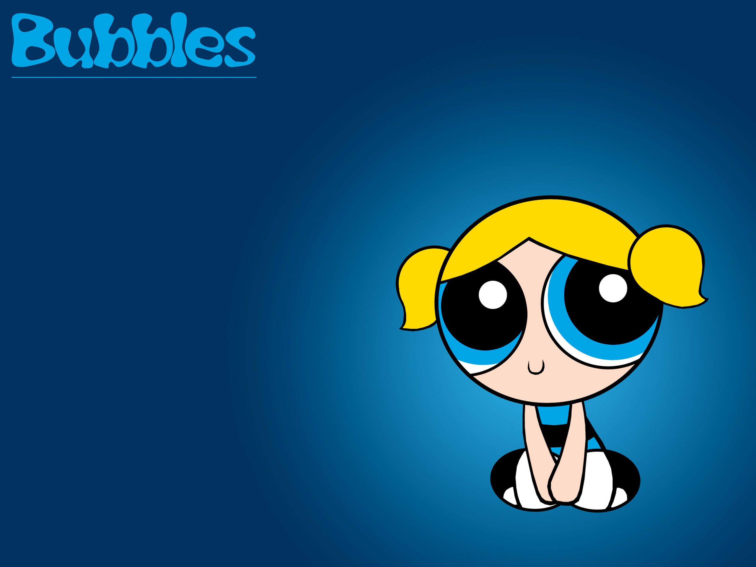 Bubbles Superchicche sfondo blu, 2560x1920 2K+, Laptop