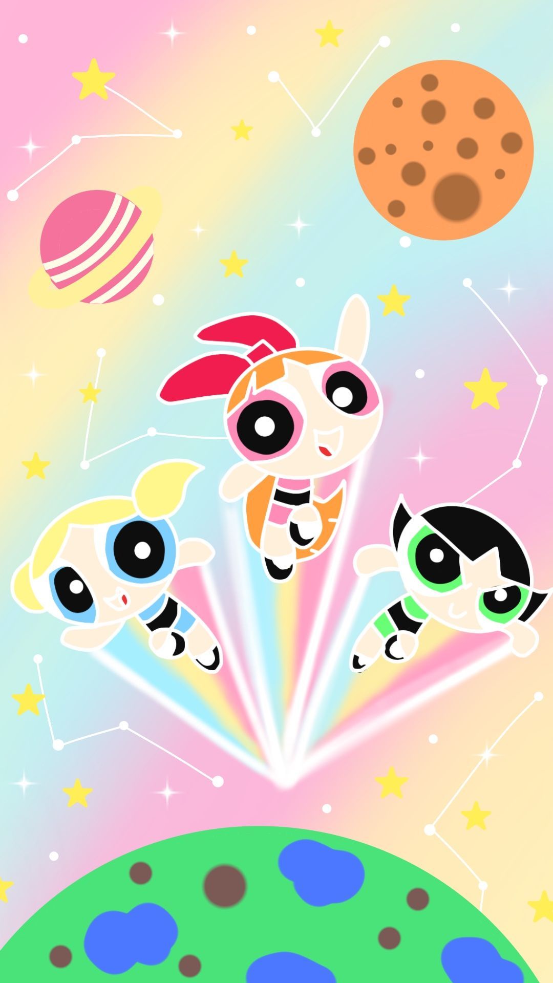 Superchicche volano nello spazio, 1080x1920 Verticale, Telefono