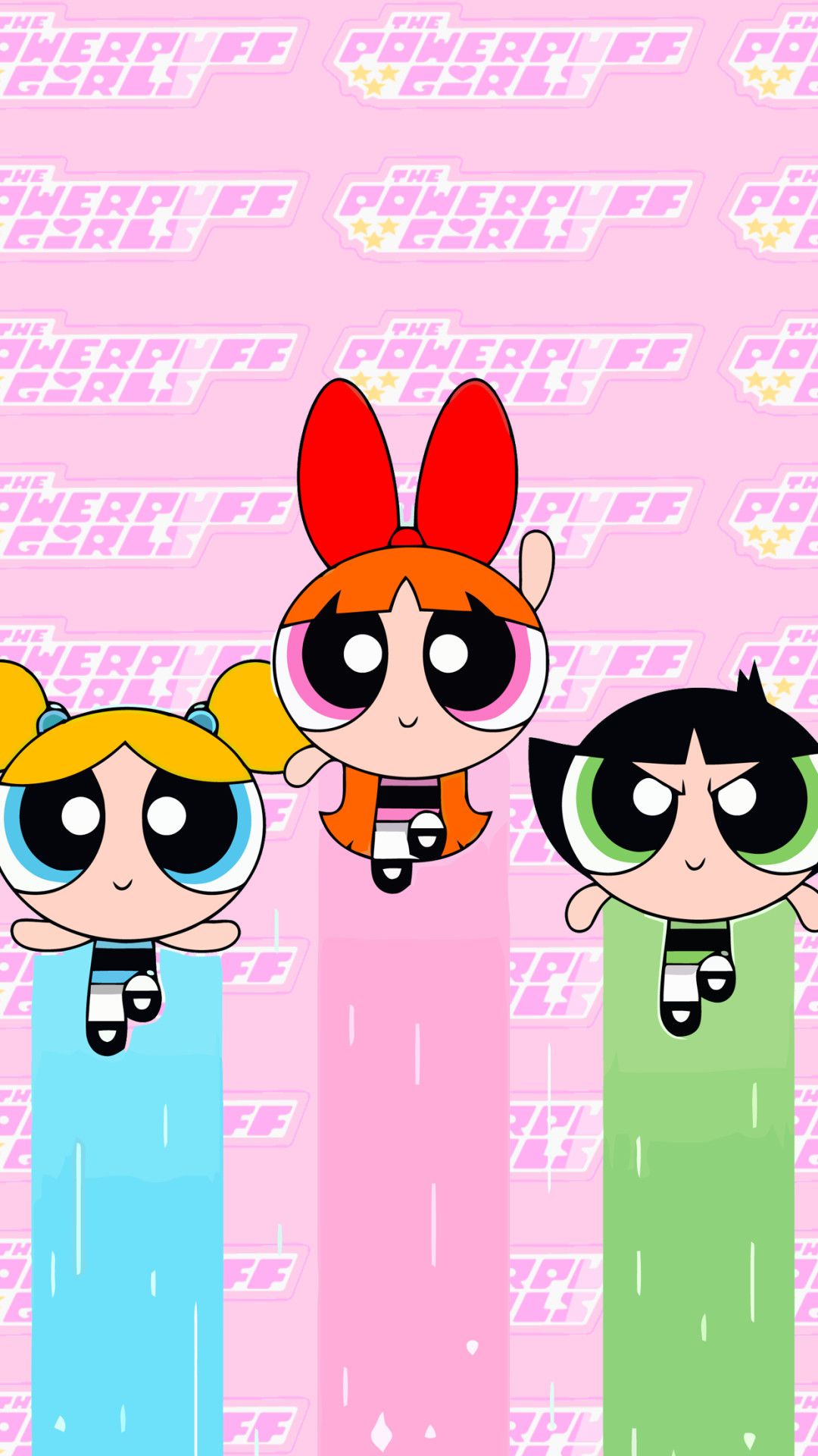Superchicche Powerpuff Girls rosa, 1080x1920 Full HD Verticale, iPhone