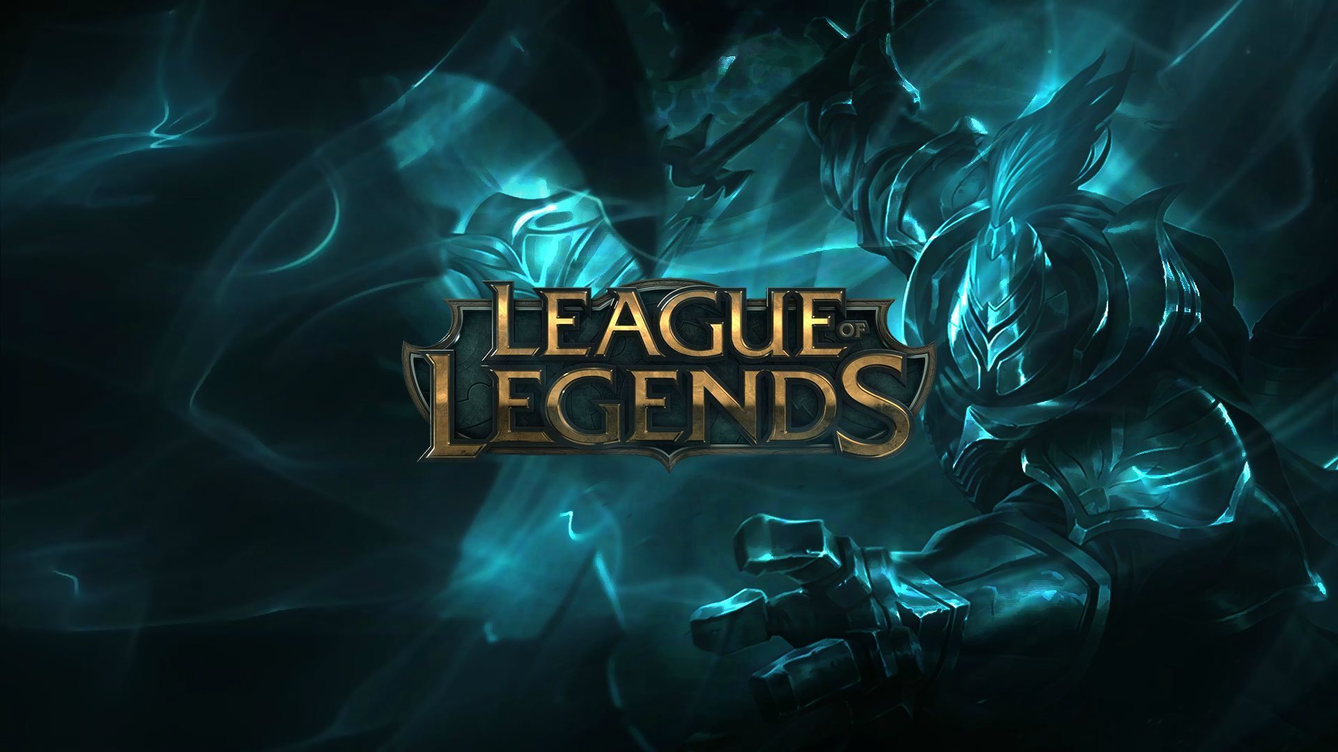 logo LoL sfondo blu ghiaccio, 1920x1080 Full HD 1080p, PC