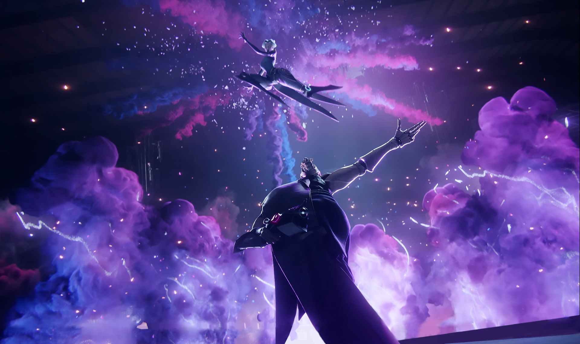 Jhin Camille scena viola fumo, 1920x1139 1080p, iMac