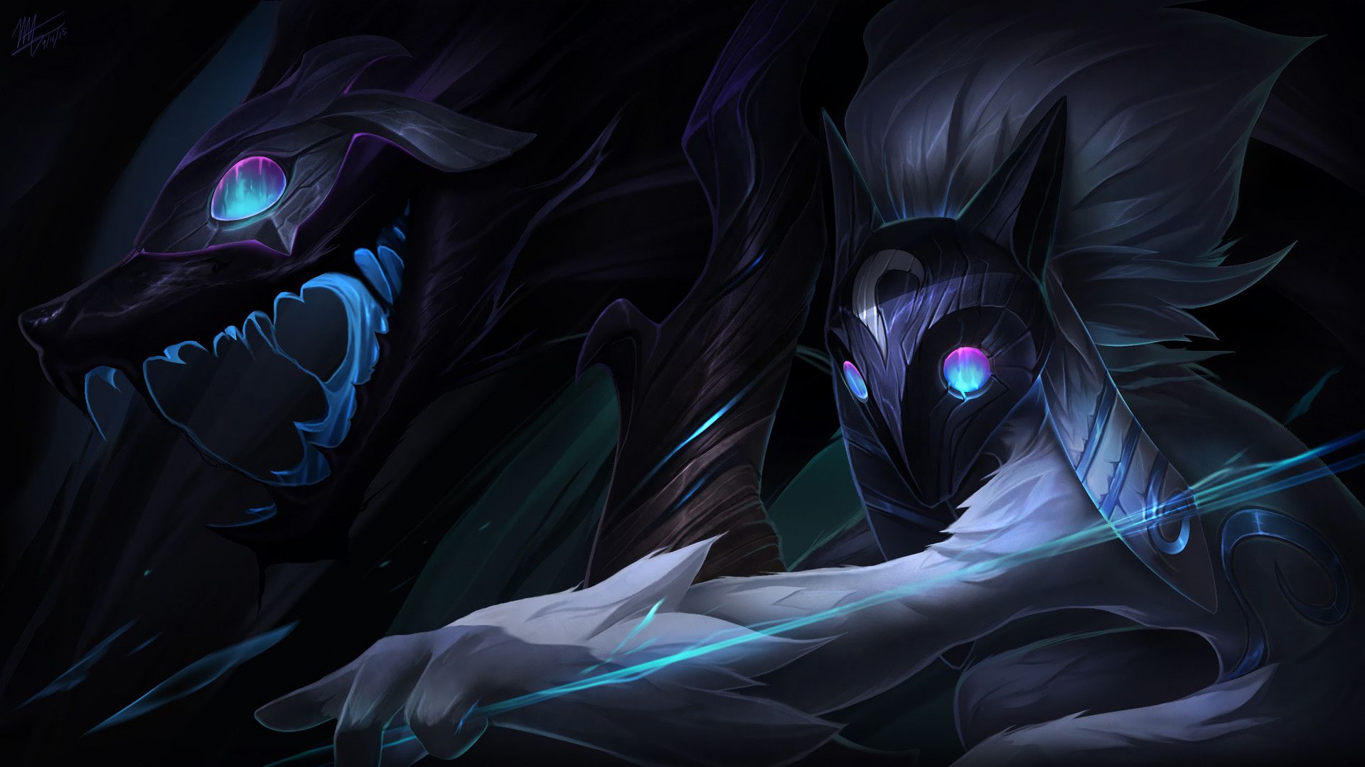 Kindred lupo agnello ombra blu, 1920x1080 1080p, Desktop
