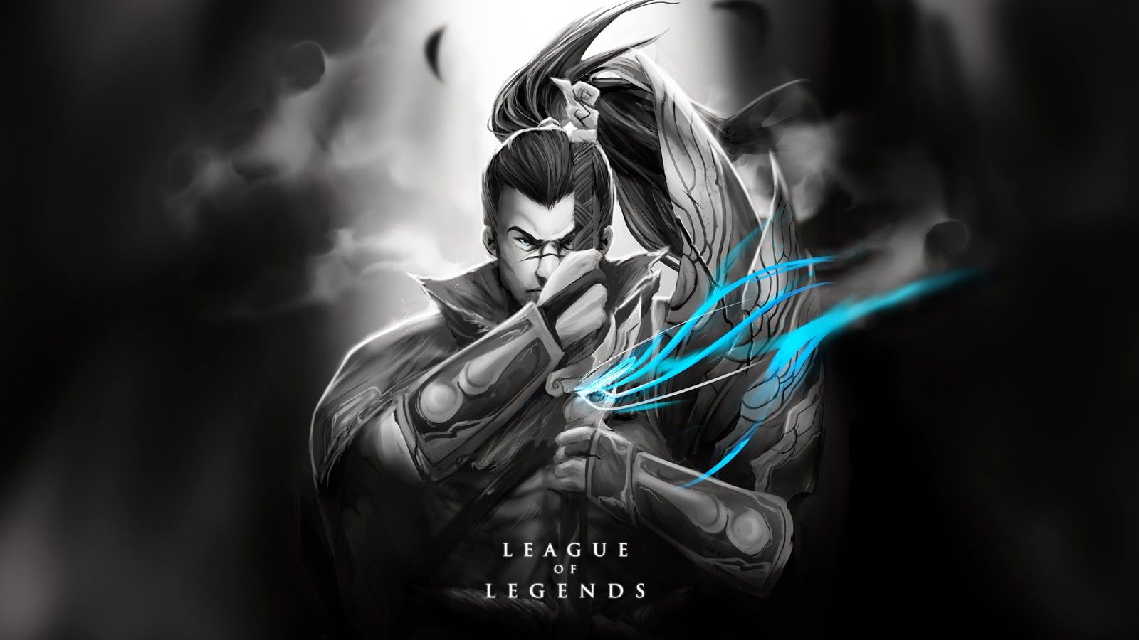 Yasuo spada bianco nero, 1600x900 HD, PC Desktop
