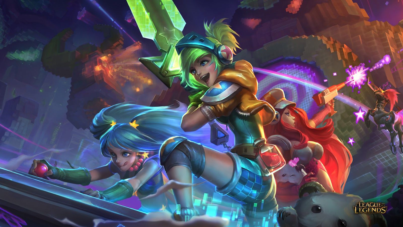 skin arcade neon colorati, 1600x900 HD Ready, Laptop