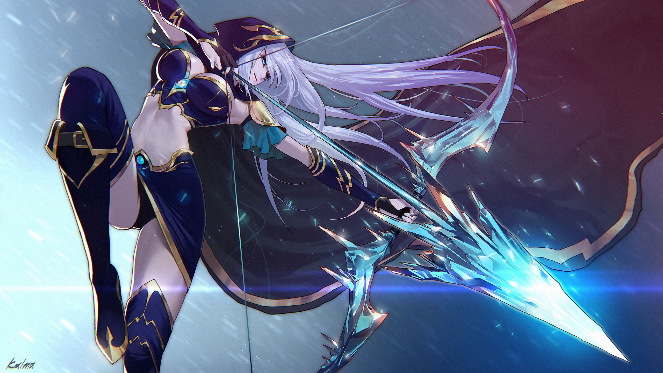 Ashe arciere freccia blu, 2560x1440 QHD, Monitor Gaming