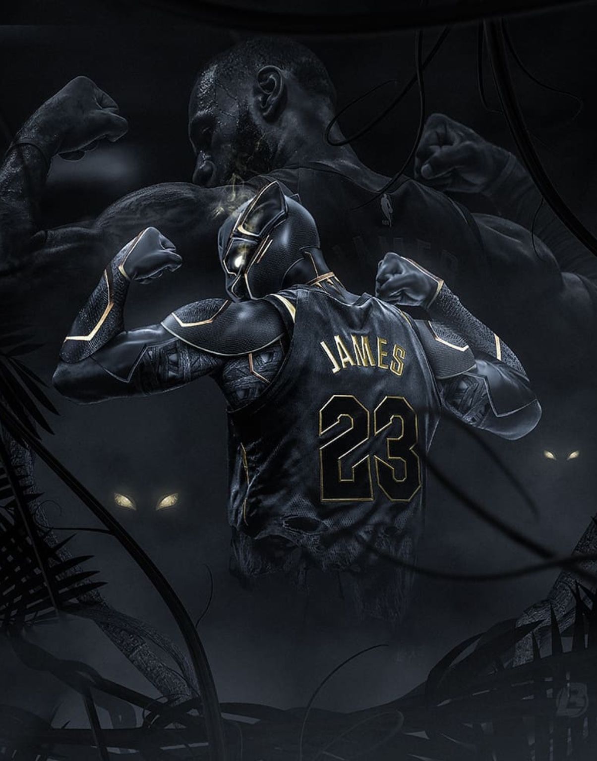 LeBron James Black Panther, NBA, 1204x1536 Full HD Verticale, iPhone