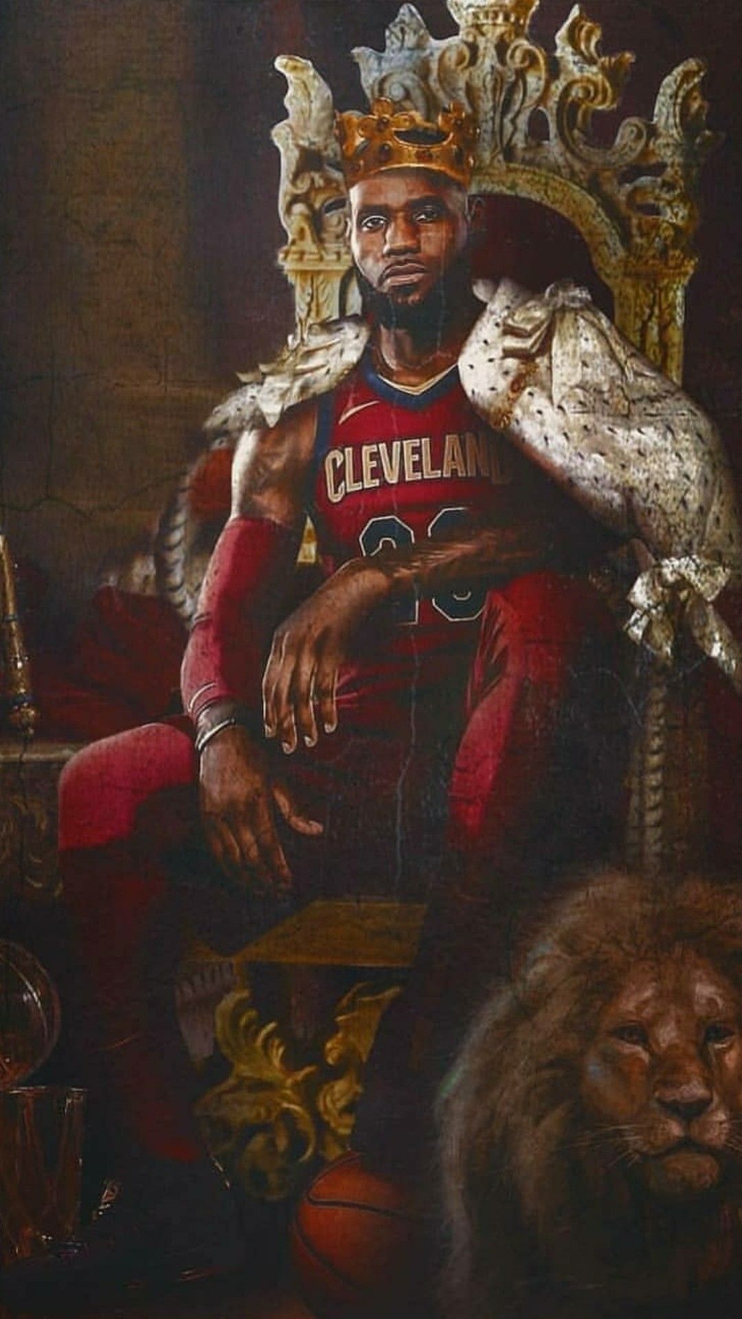 LeBron James con corona, 1080x1920 Full HD Verticale, iPhone