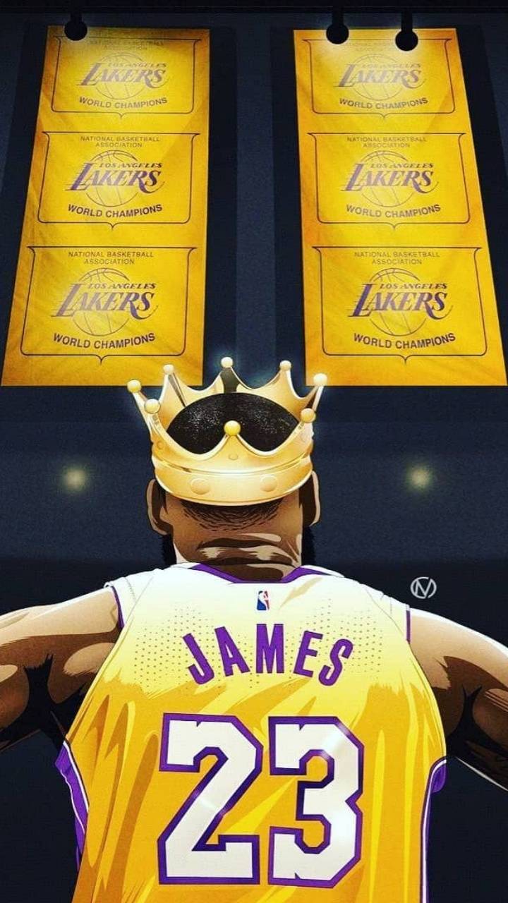 LeBron James con corona, 720x1280 Verticale, Mobile