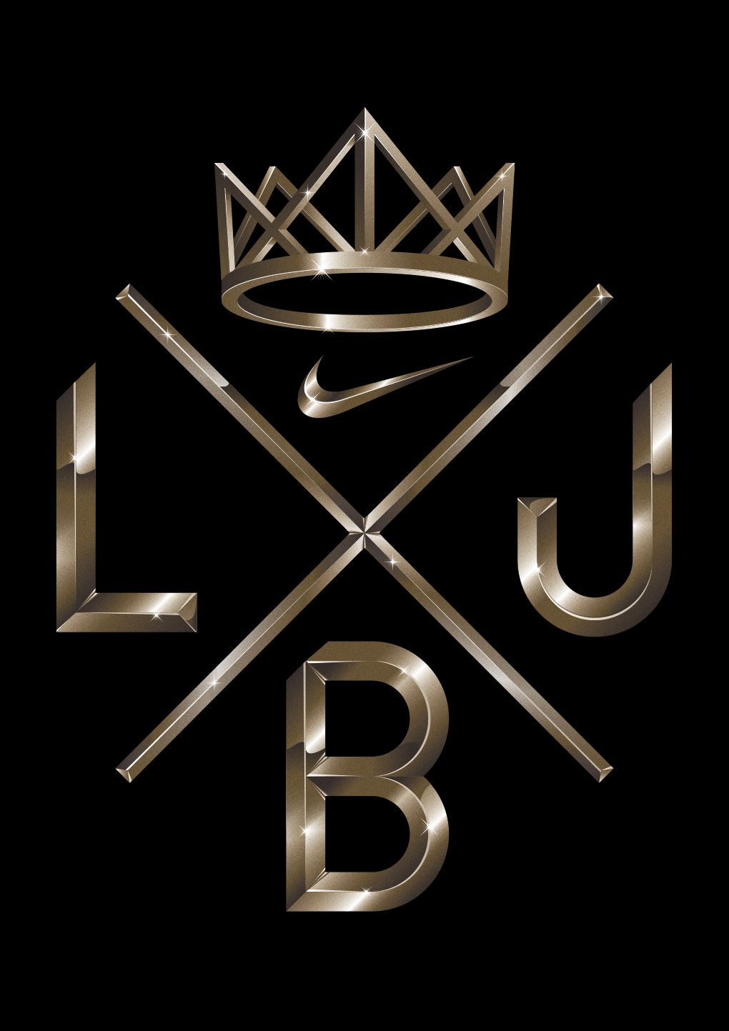 LeBron James corona logo LJB, 1020x1443 Verticale, Telefono