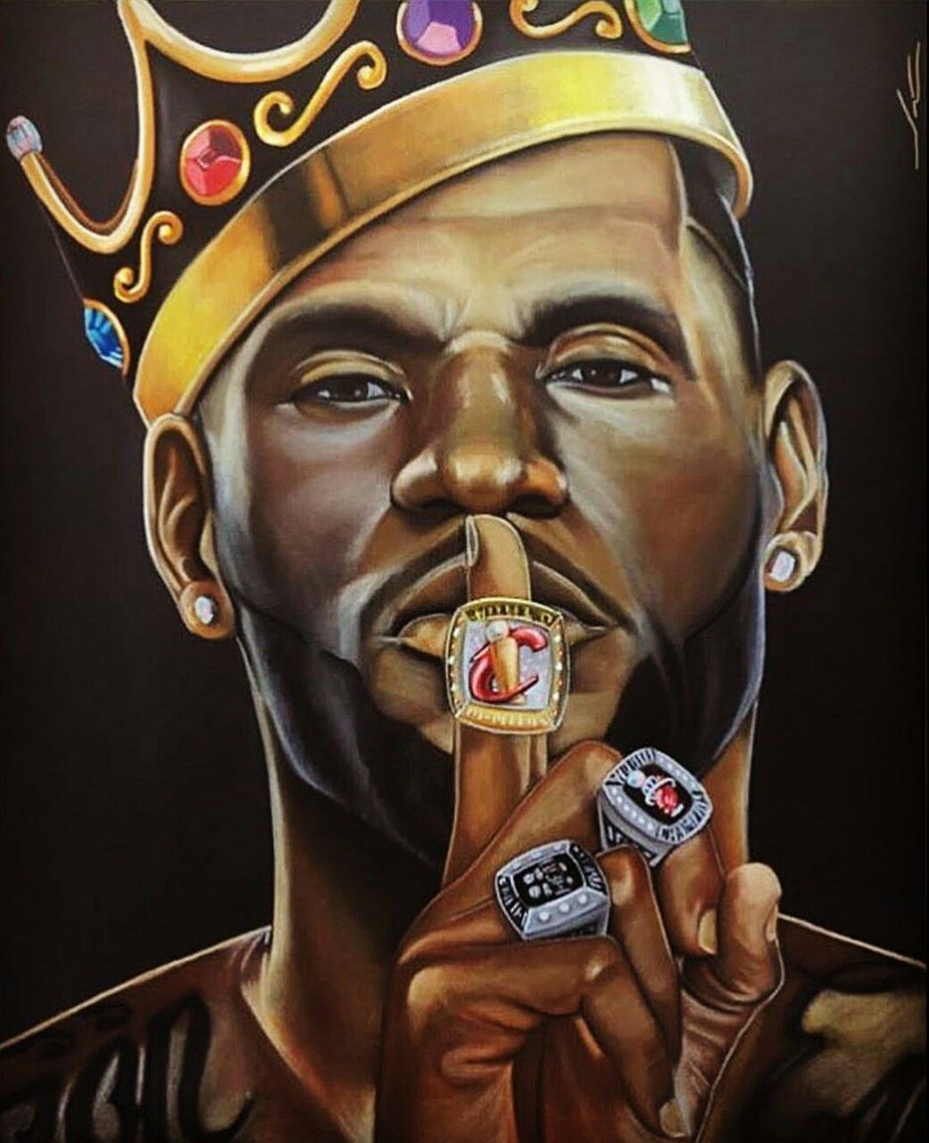 LeBron James con corona dorata, 1041x1280 Verticale, POCO