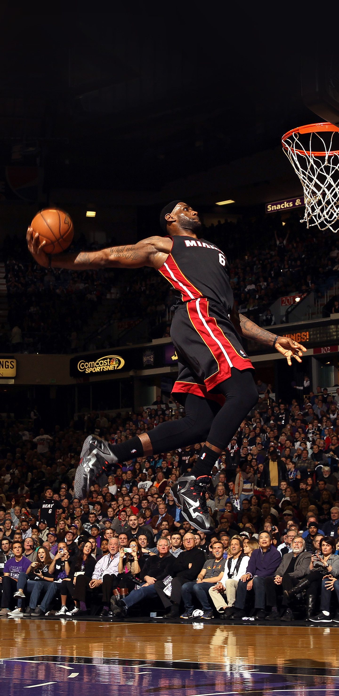 LeBron James schiacciata Miami Heat, 1440x2960 Full HD Verticale, iPhone