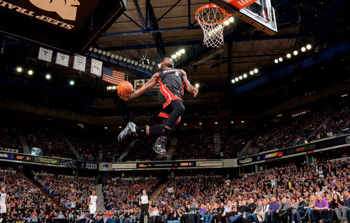 Giocatore Miami Heat schiacciata, NBA, 1332x850 HD, Desktop