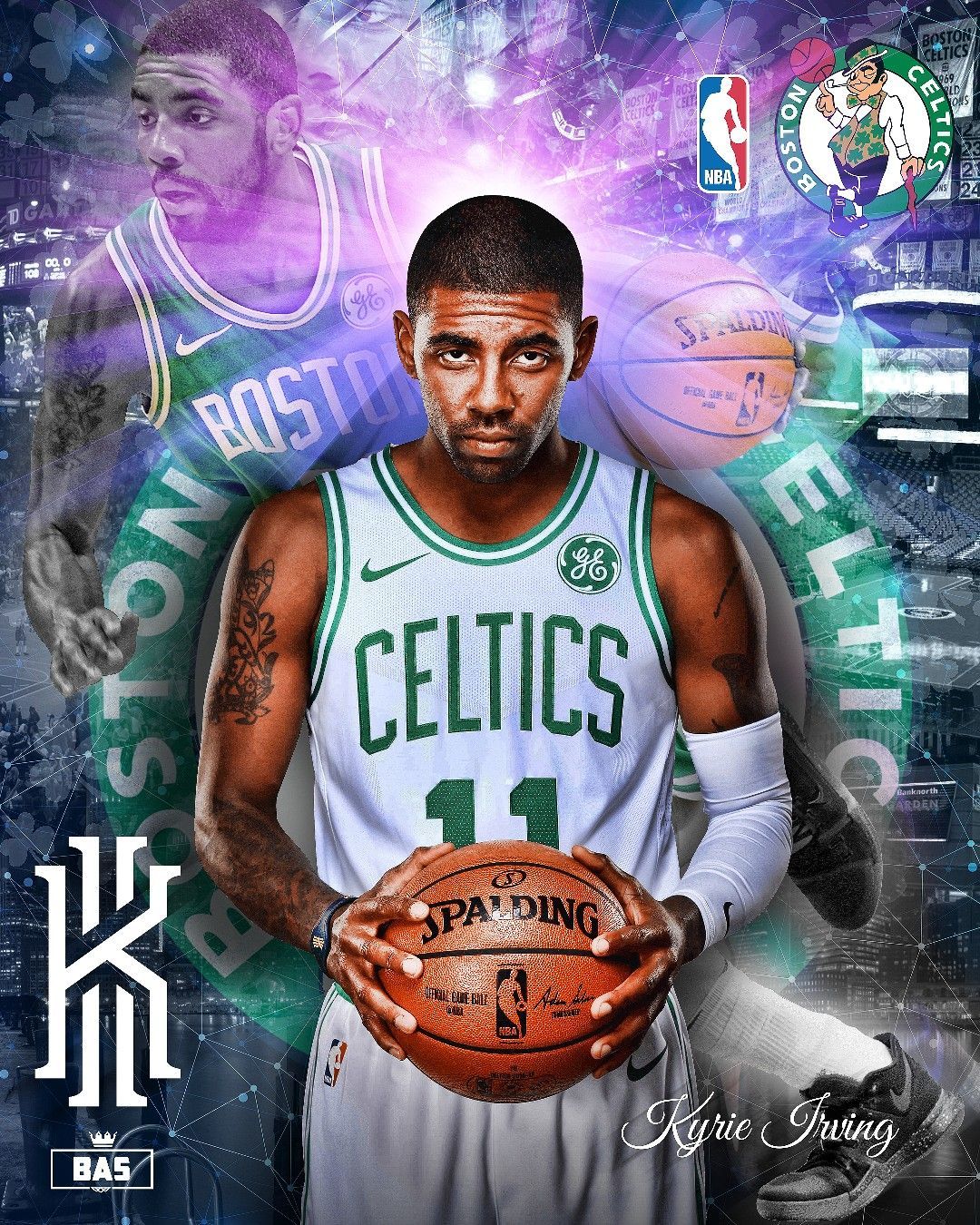 Kyrie Irving maglia Celtics, 1080x1920 Verticale, Mobile
