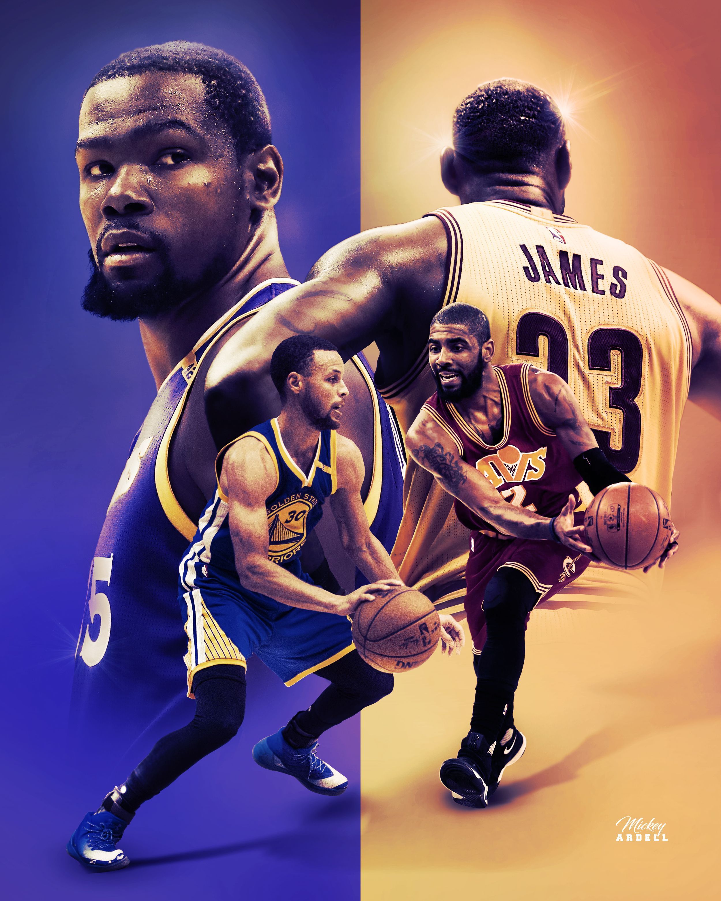 Stephen Curry e Kyrie Irving, Golden State Warriors, 2500x3124 Full HD Verticale, Smartphone