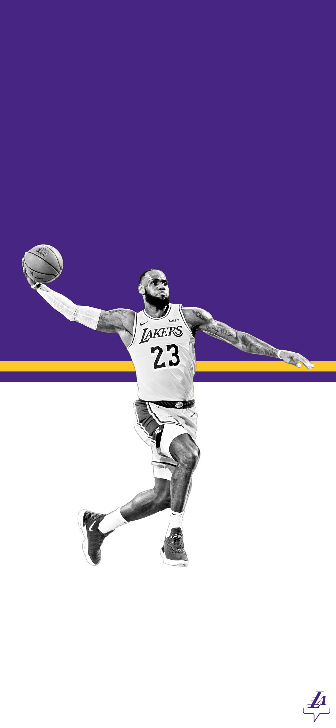 LeBron James Lakers schiacciata, 1125x2436 Verticale, Mobile