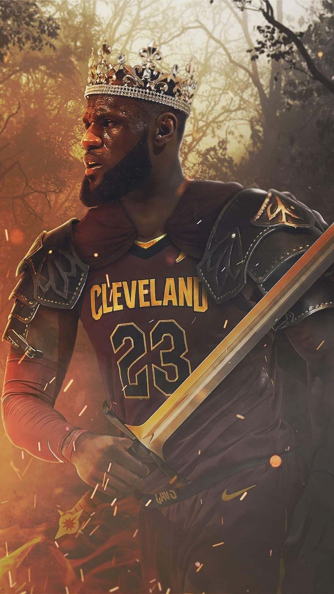 LeBron James re guerriero, 1080x1920 Full HD Verticale, Smartphone