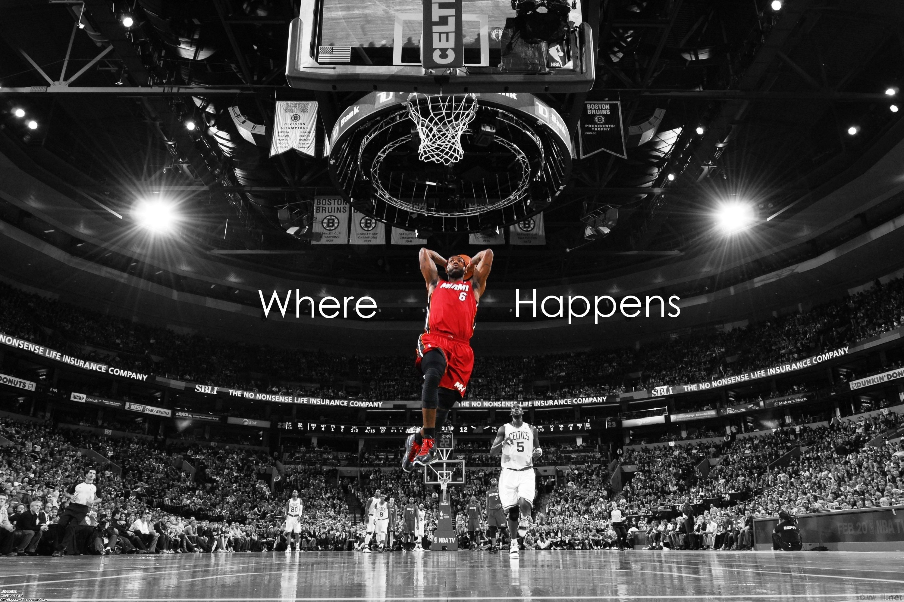LeBron James schiacciata basket, 3000x2000 WQXGA, PC