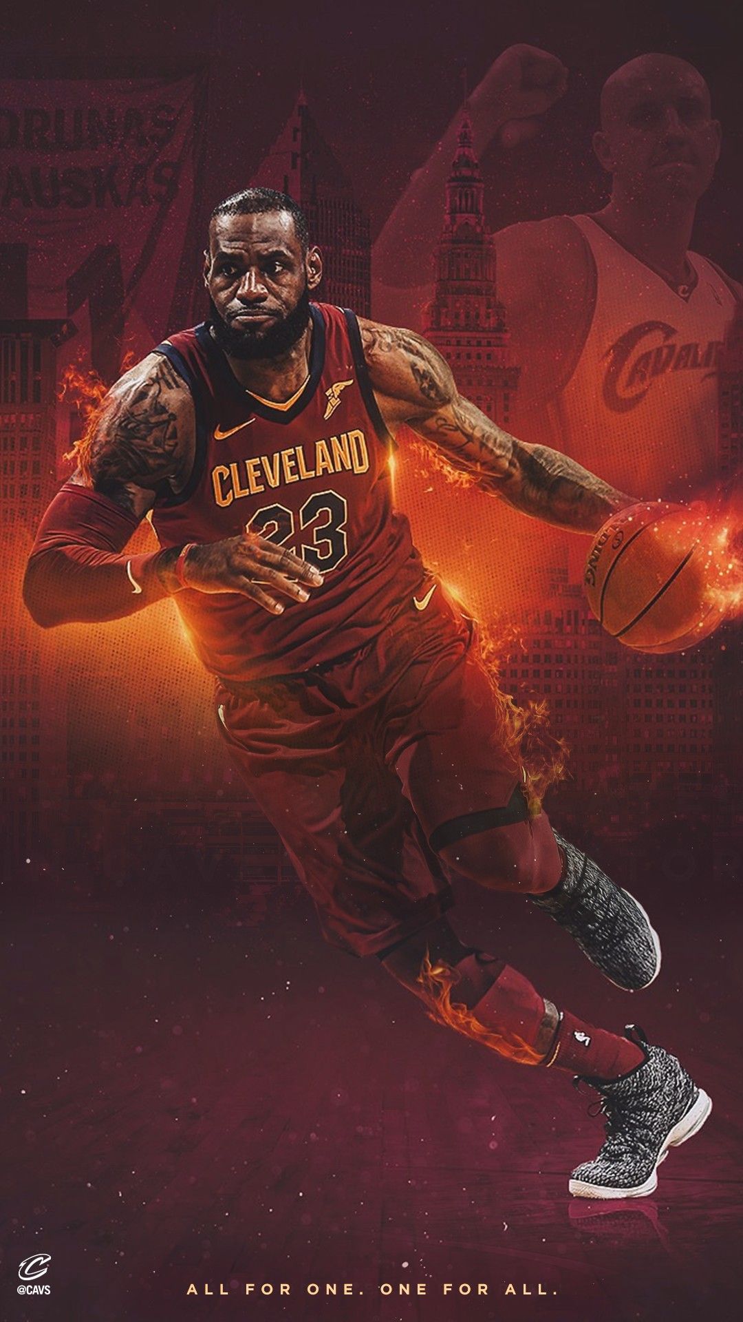 LeBron James Cleveland basket, 1080x1920 Verticale, Samsung Galaxy