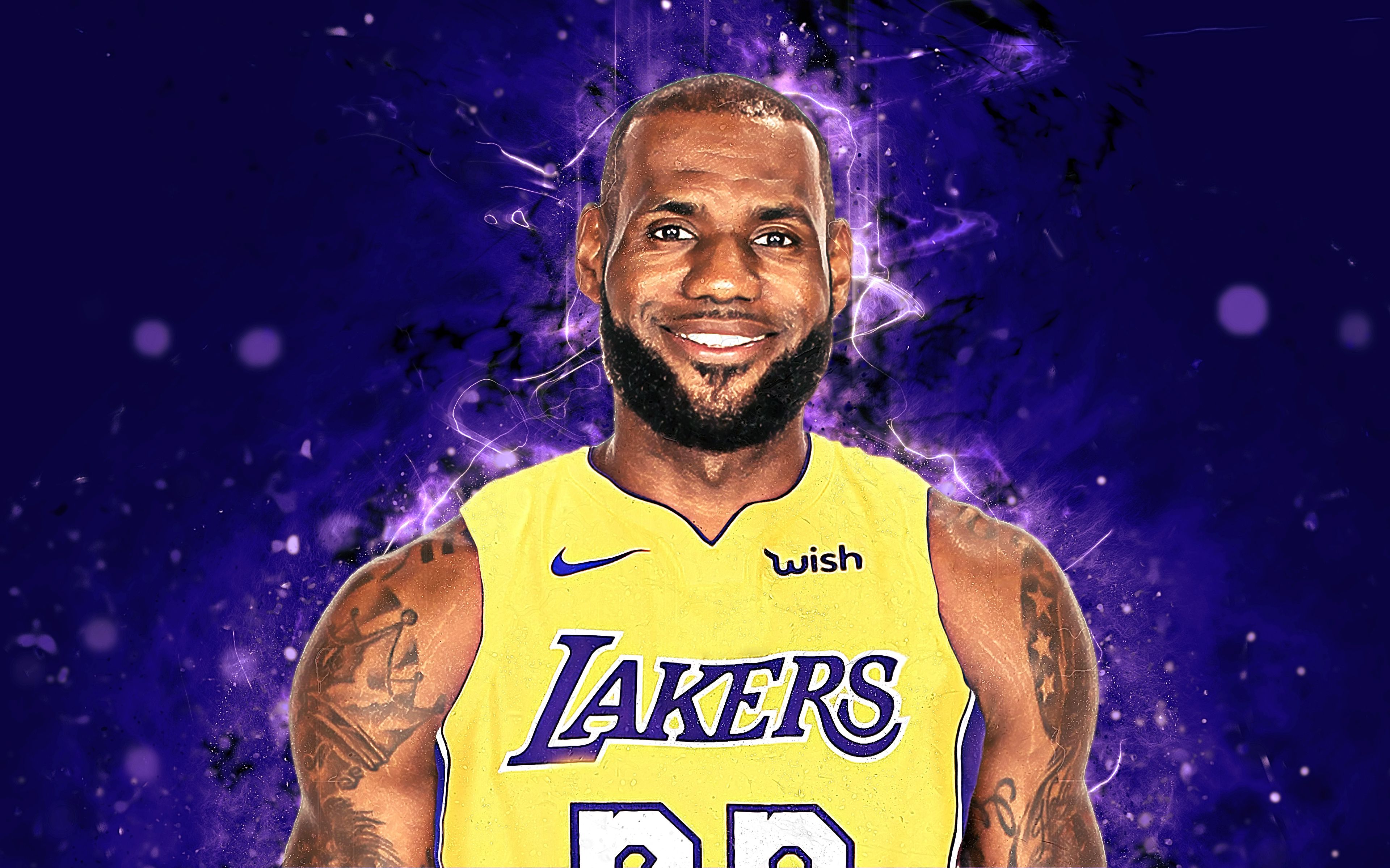 LeBron James Lakers illustrazione, 3840x2400 Ultra HD, 4K TV
