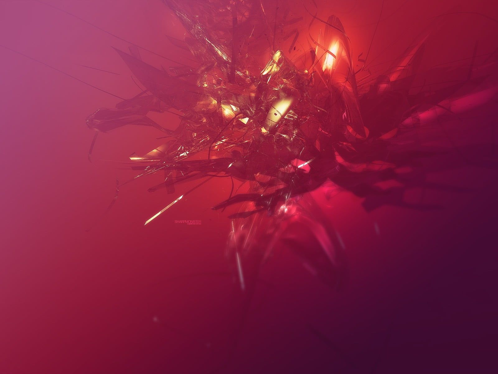 Forma astratta luci rosse, 1600x1200 900p, Desktop