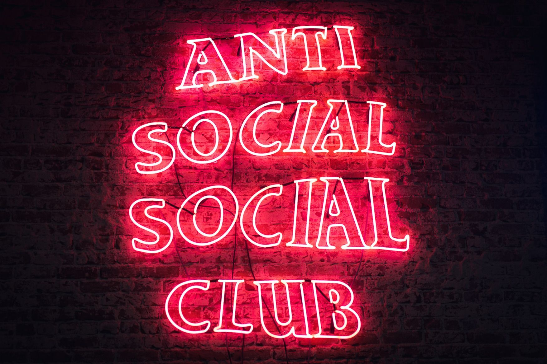 Insegna neon Anti Social Club, 1755x1170 HD Ready, PC Desktop