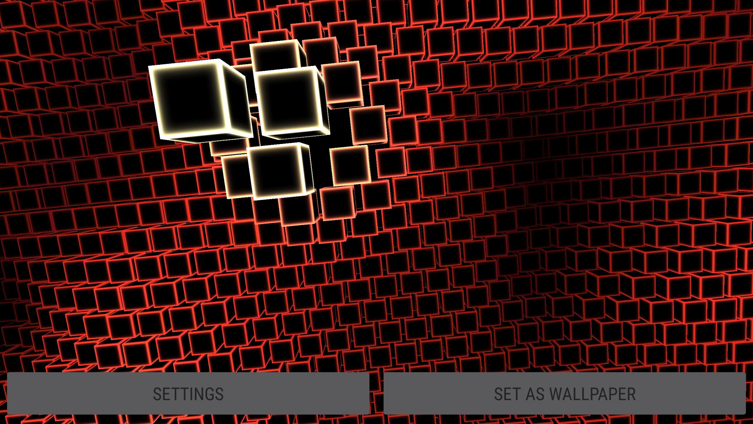 Cubi LED rossi 3D, 2560x1440 2K QHD, PC