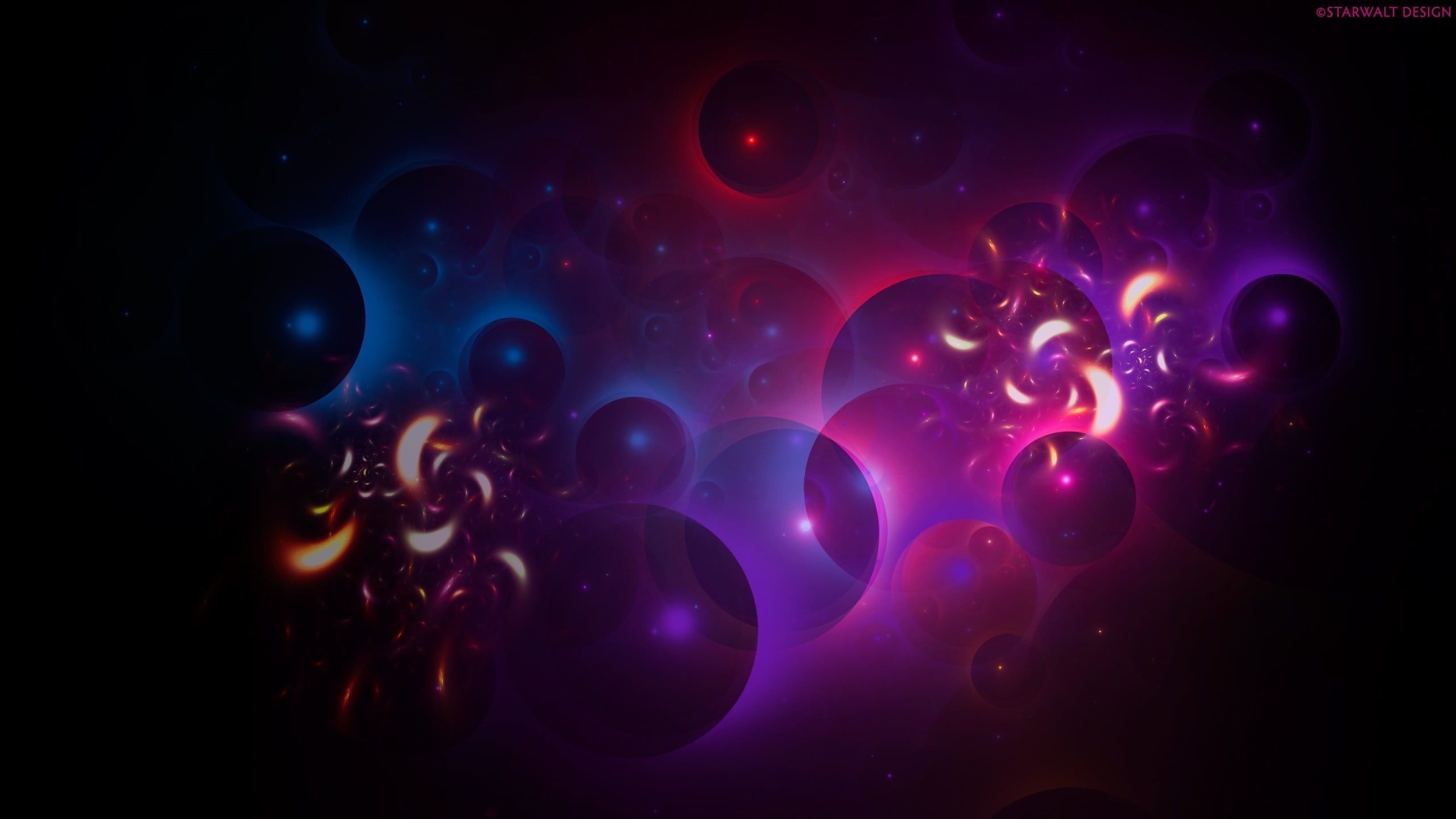 Sfere astratte blu e rosso, 2560x1440 2K QHD, Monitor Gaming