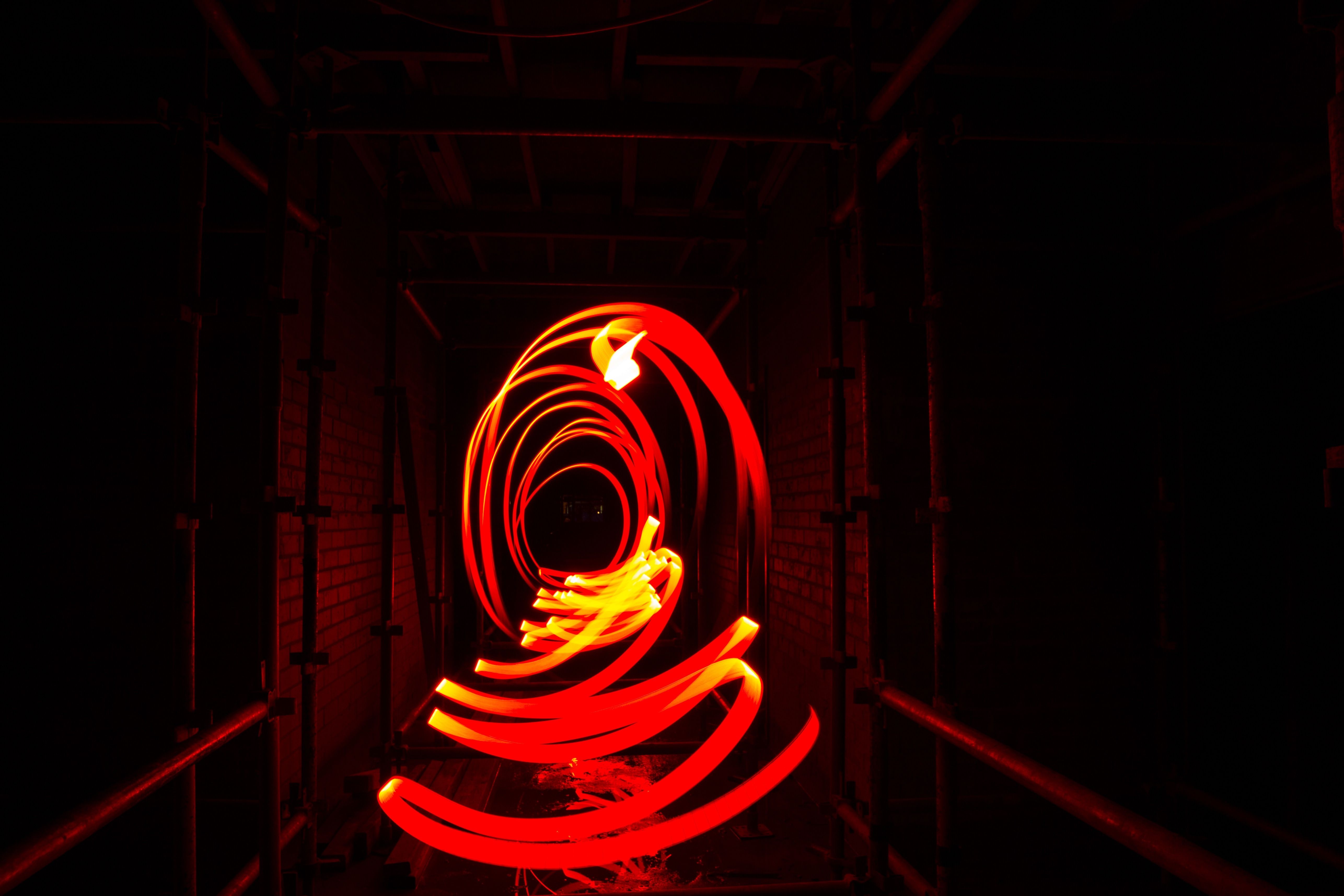 Spirale luce LED rossa, 5144x3429 4K, Desktop 4K