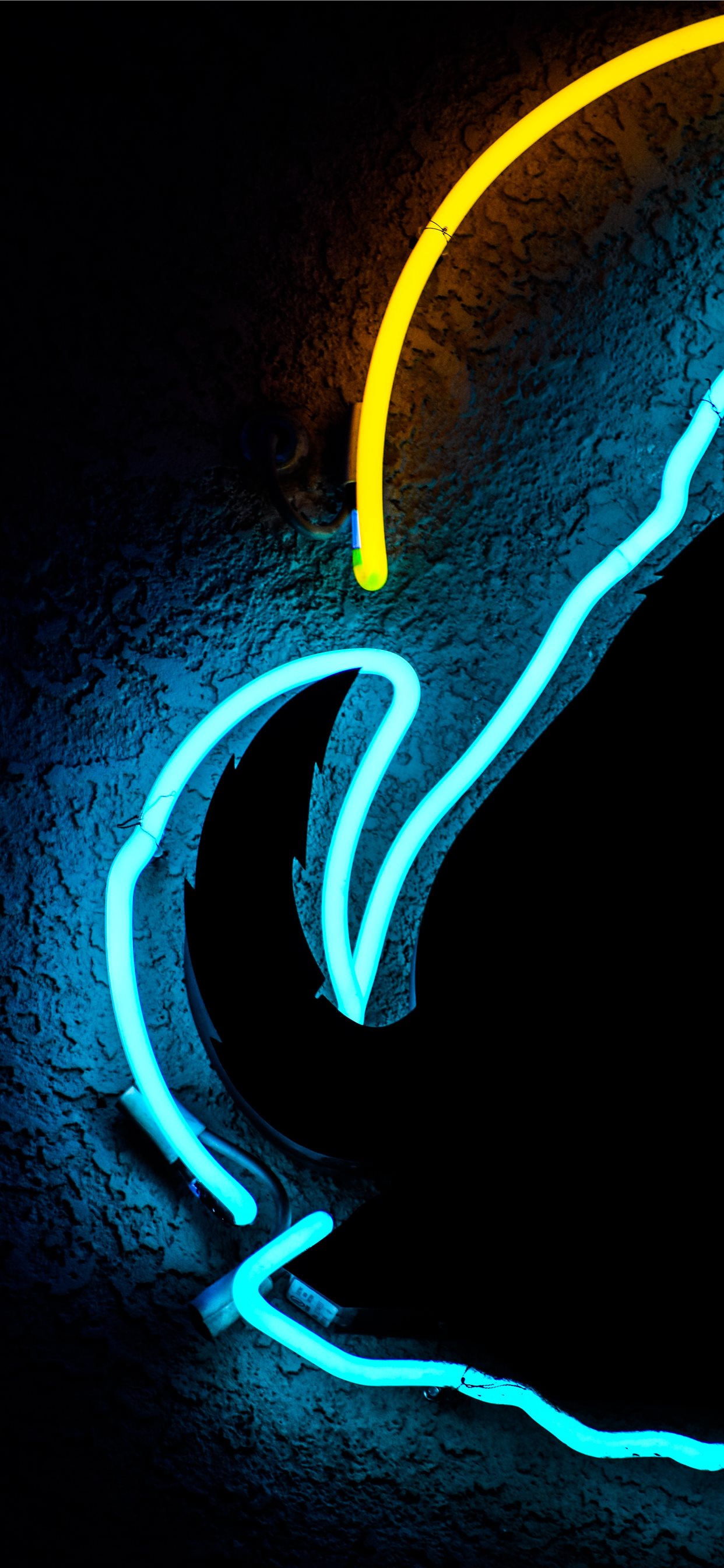 Luci LED blu e gialla, 1242x2688 Verticale, Telefono