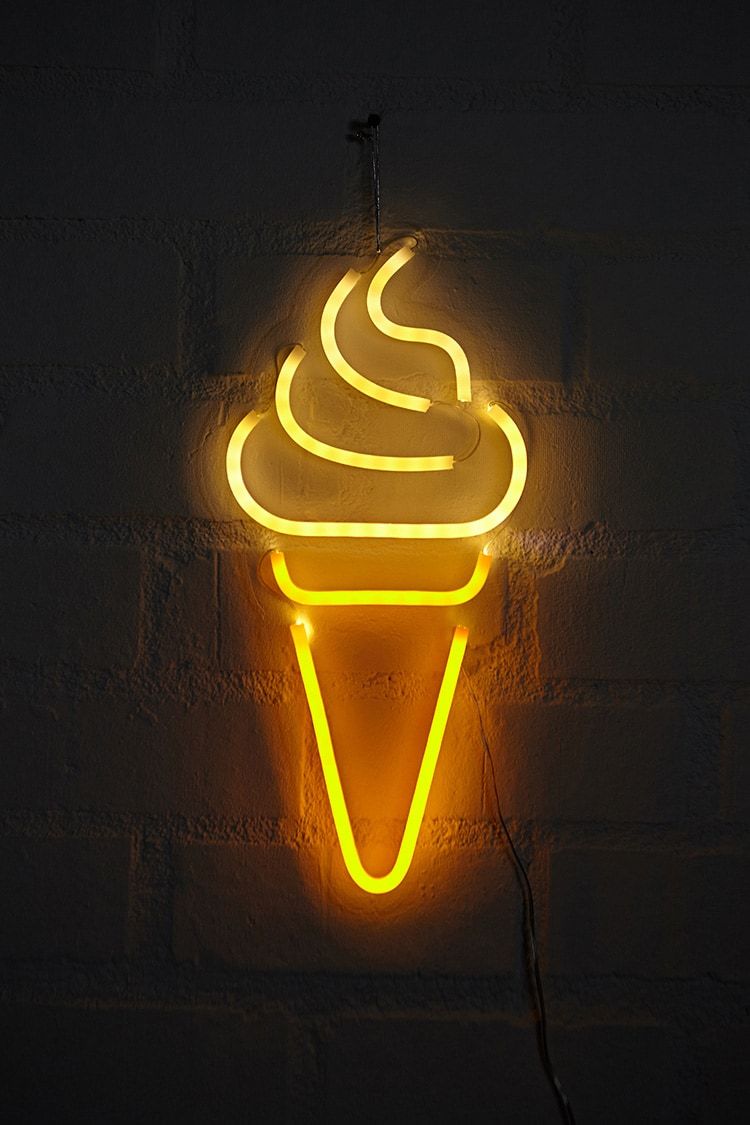 Insegna LED gelato giallo, 750x1125 Verticale, Mobile