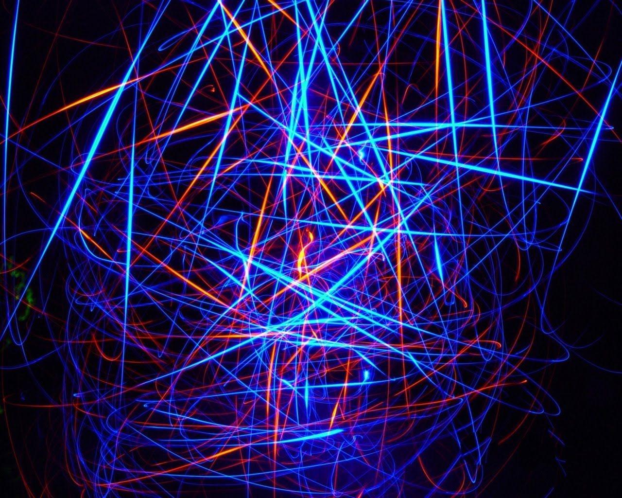 Linee luminose blu e arancioni astratte, 1280x1024 720p, Lenovo Legion