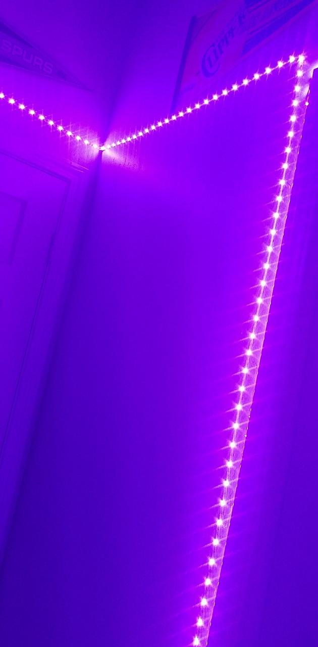 Strisce LED viola angolo, 630x1280 Verticale, Mobile