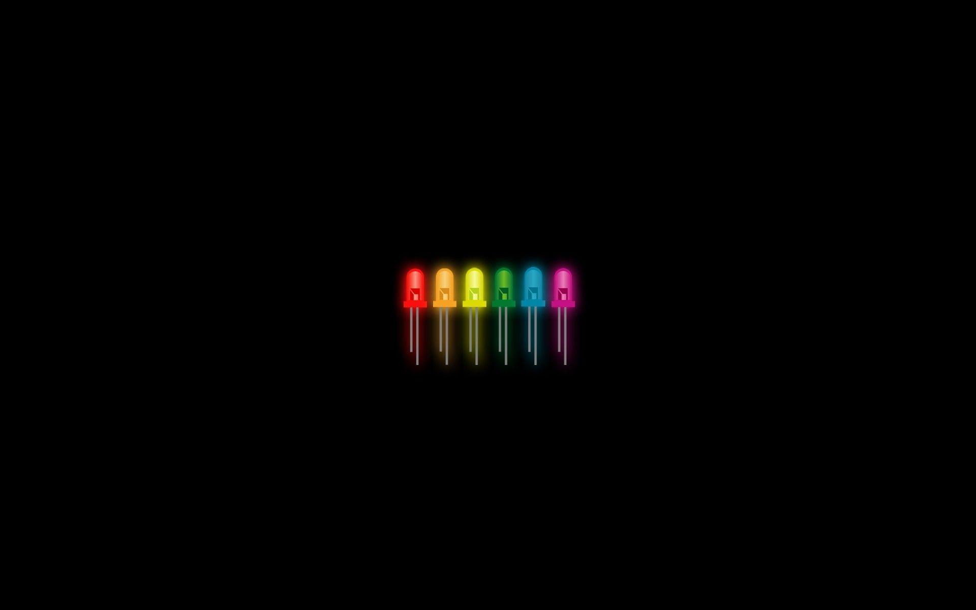 LED colorati sfondo nero, 1920x1200 WUXGA, Desktop