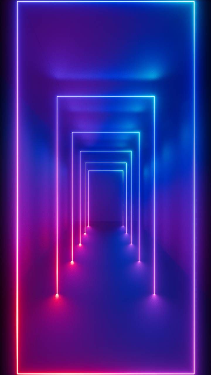 Tunnel neon blu viola, 720x1280 Verticale, Mobile