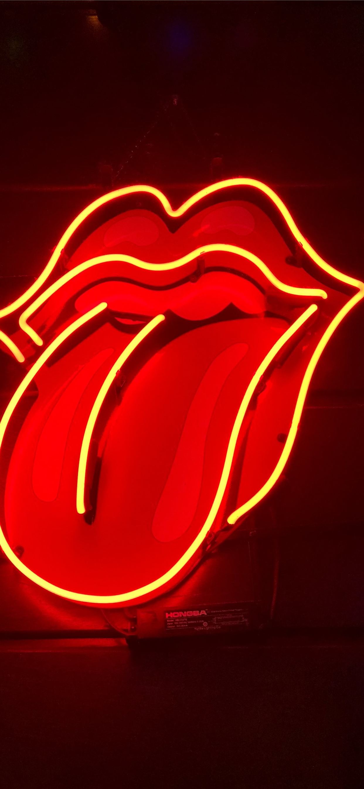 Insegna LED labbra Rolling Stones, 1242x2688 Verticale, Telefono