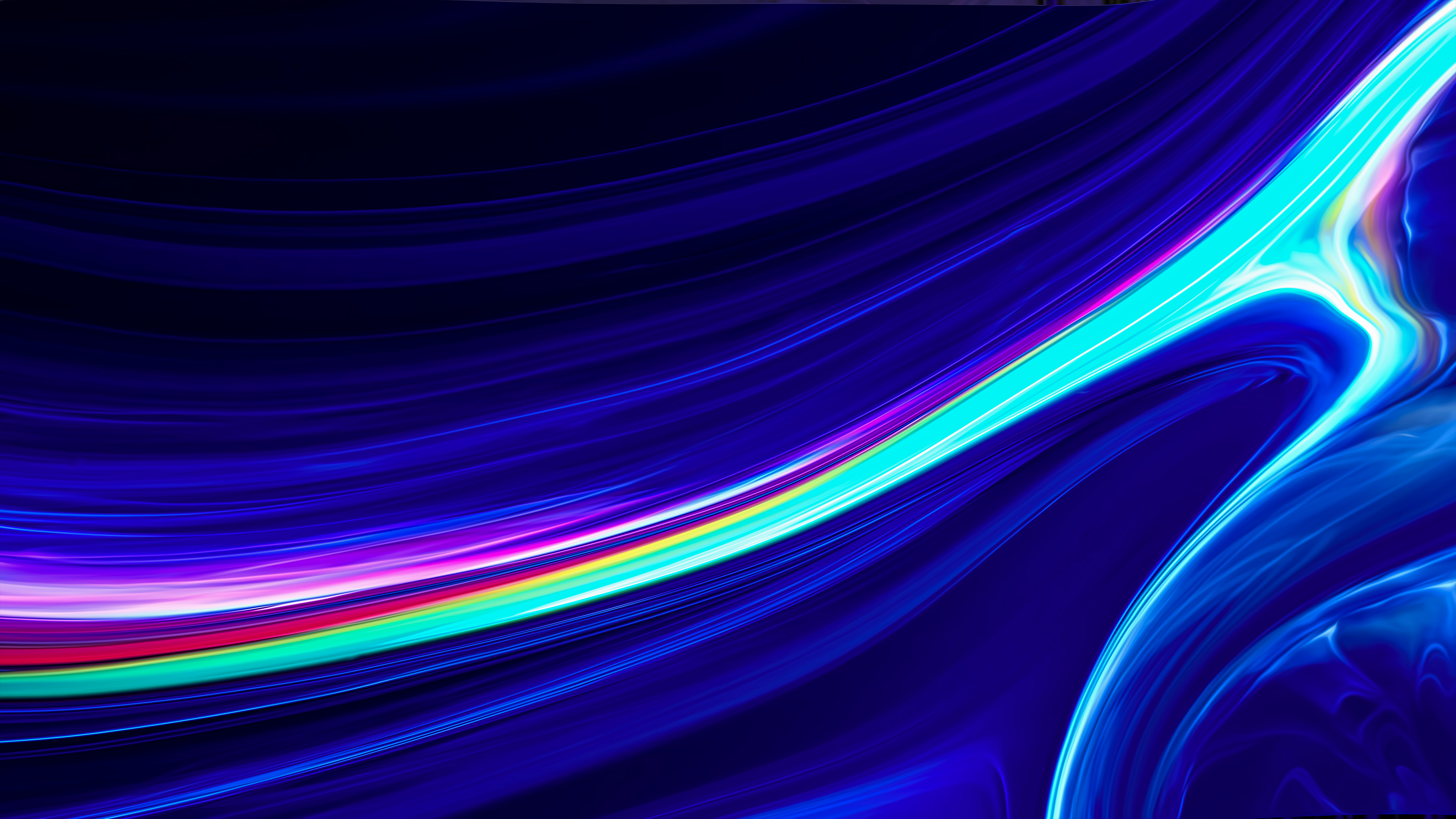 Onde astratte luce blu, 3840x2160 Ultra HD, 4K TV