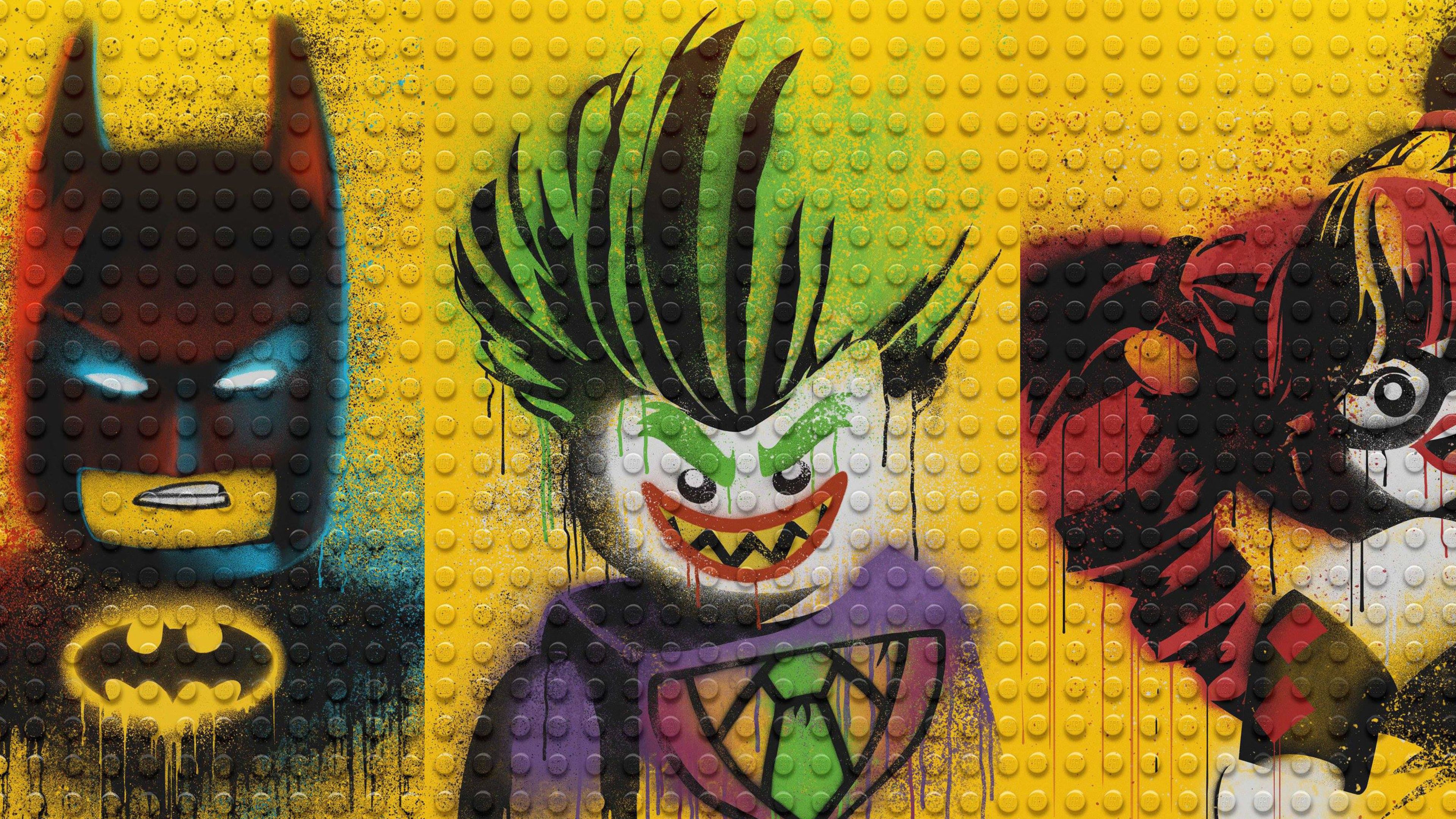 LEGO Batman, Joker, Harley Quinn, nemesi di Batman, 3840x2160 Ultra HD, 4K TV