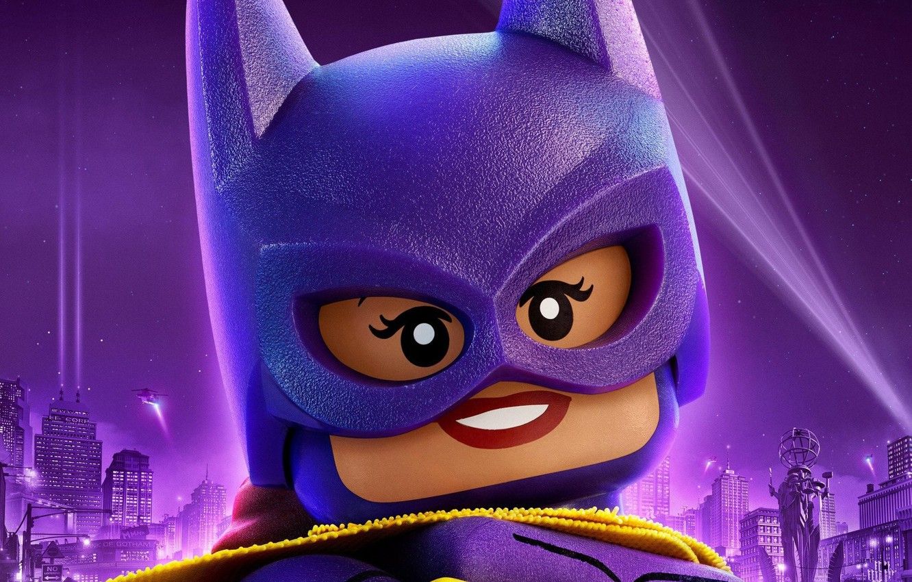 LEGO Batgirl personaggio viola, costruzioni, 1332x850 720p, Laptop