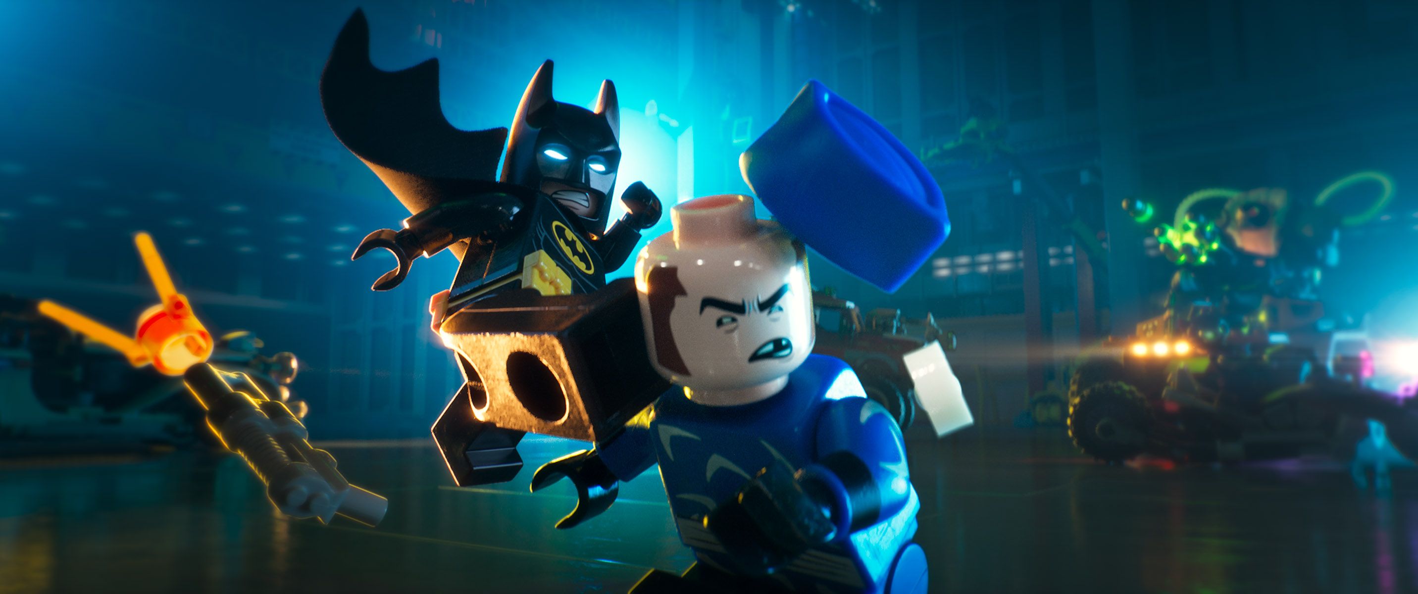 LEGO Batman scena di lotta, 2864x1200 Panoramico, Monitor Gaming