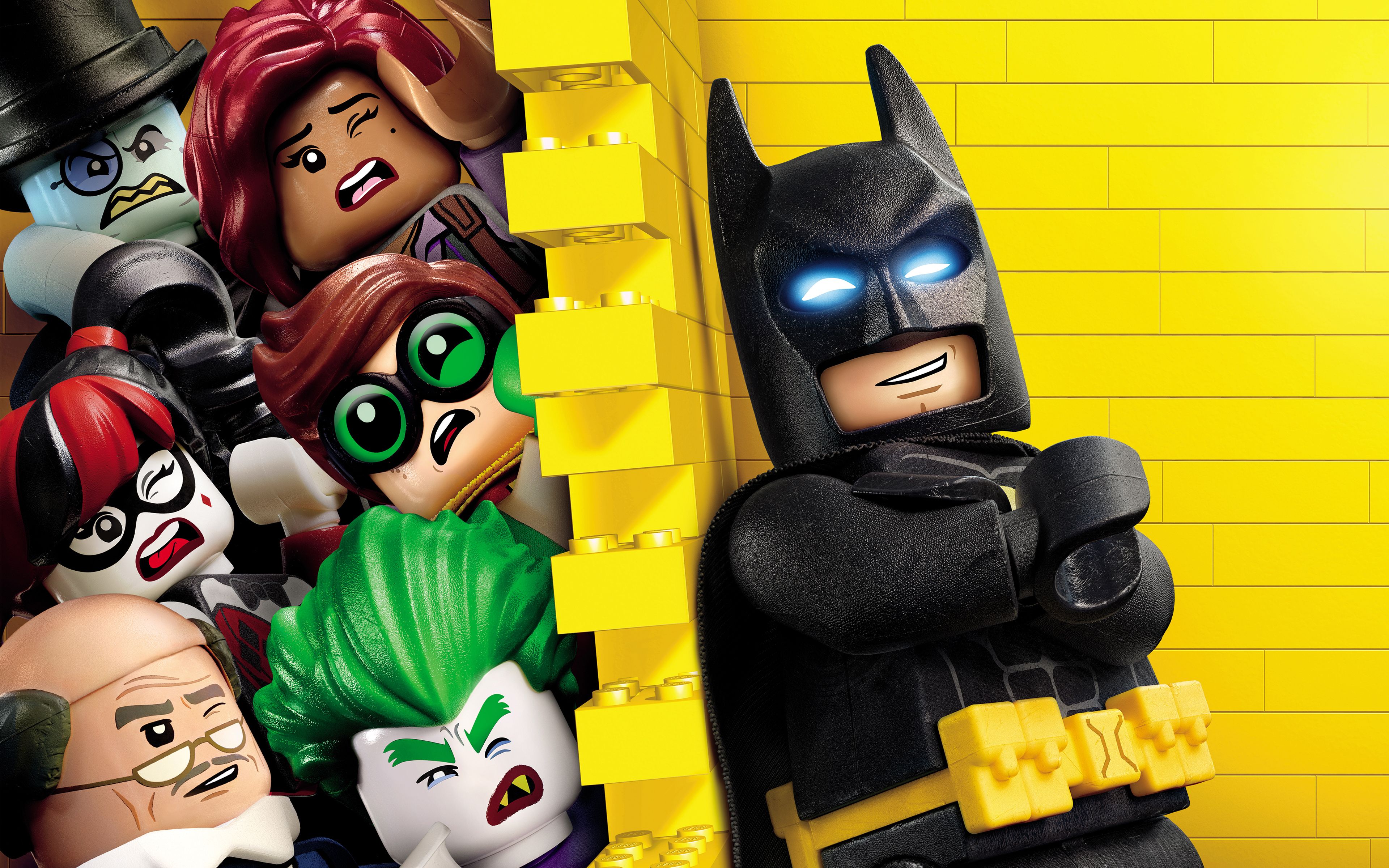 Lego Batman e villain Joker, Gotham, 3840x2400 Ultra HD, 4K TV