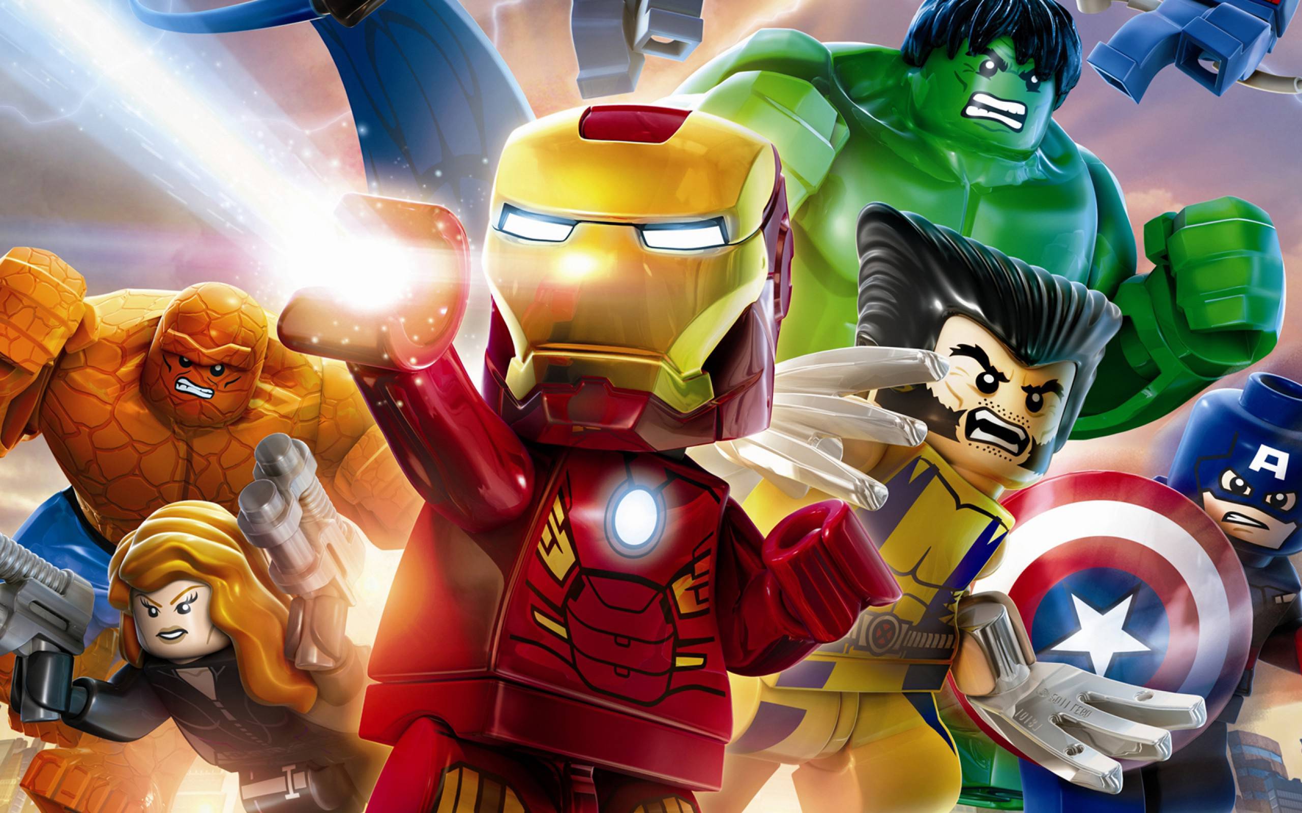 LEGO Marvel Super Heroes personaggi, costruzioni, 2560x1600 2K, Desktop