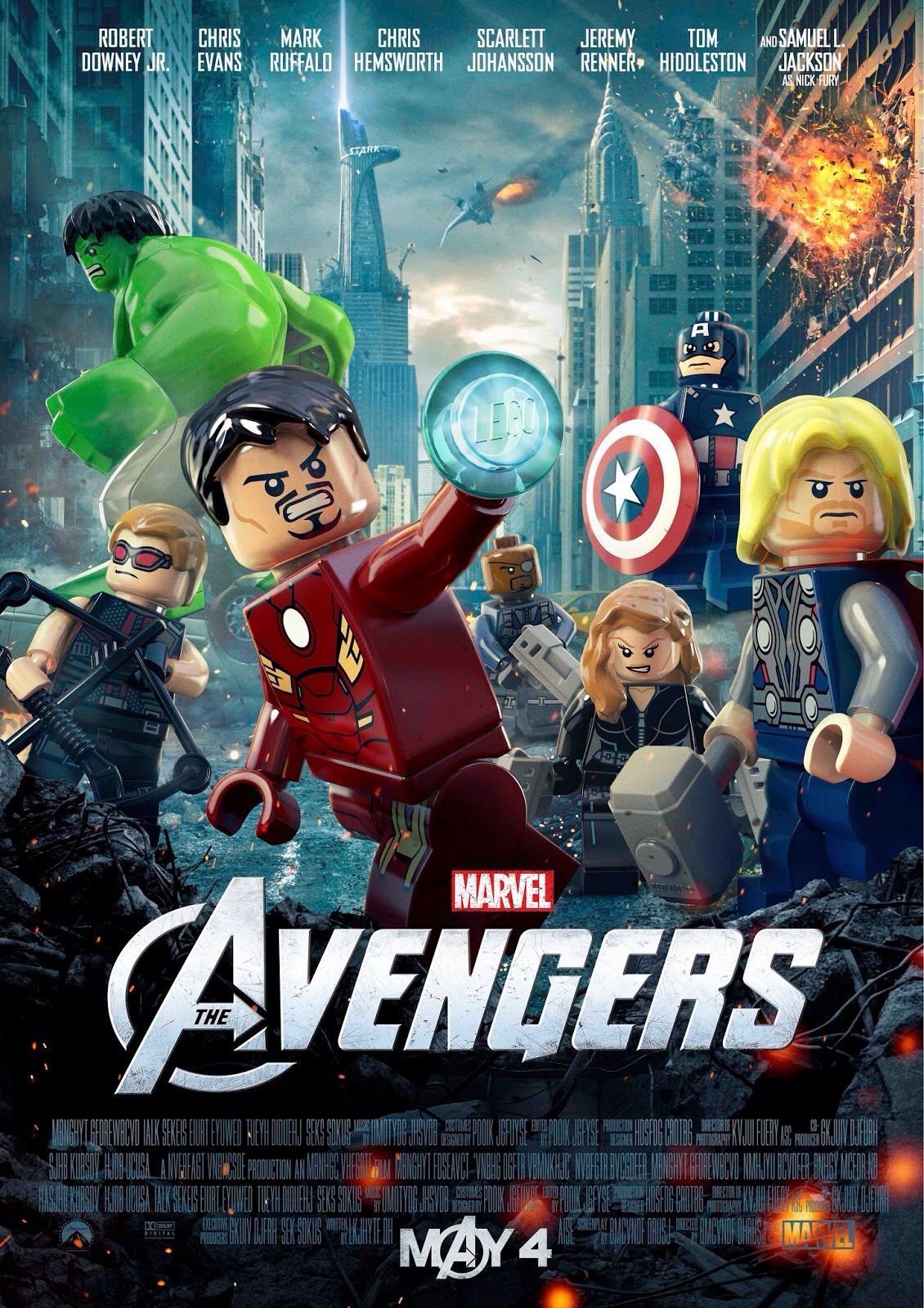 LEGO Marvel Avengers poster, 1130x1600 Full HD Verticale, Smartphone