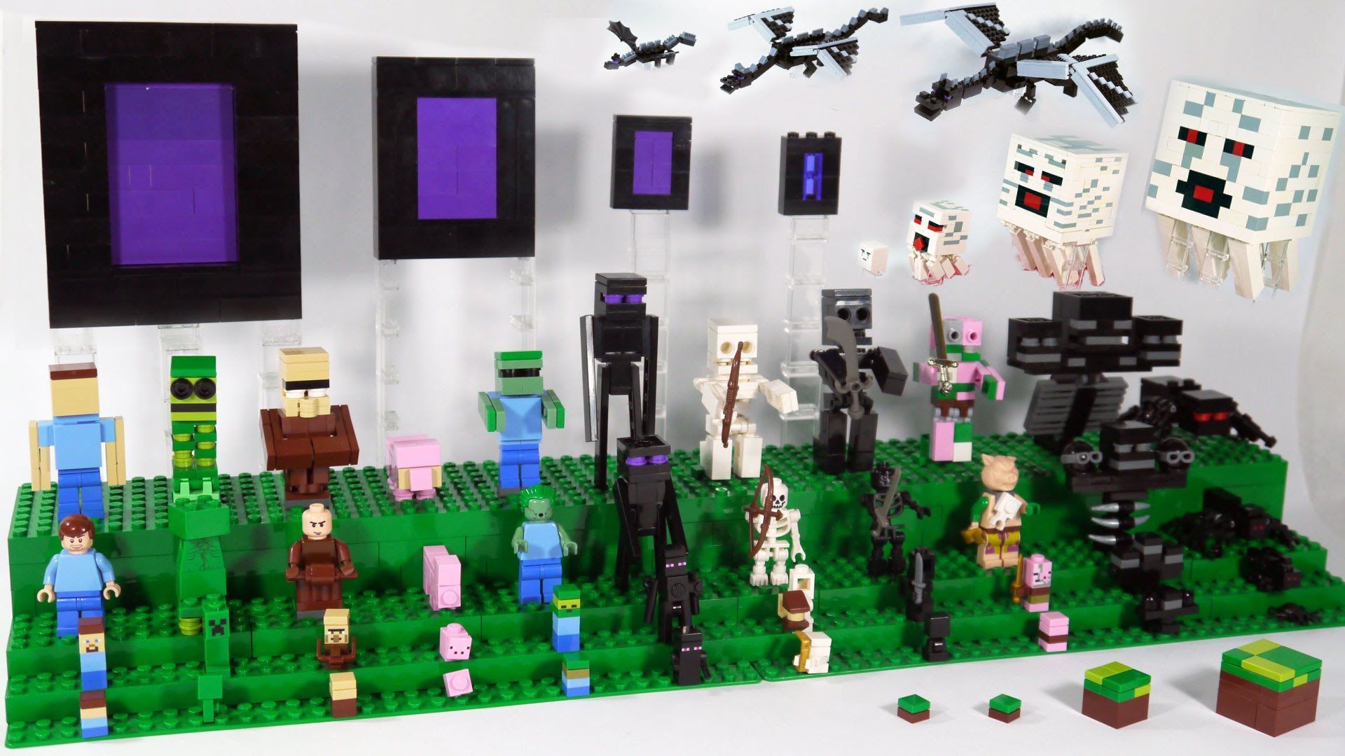 LEGO Minecraft personaggi e mostri, 1920x1080 Full HD, Laptop