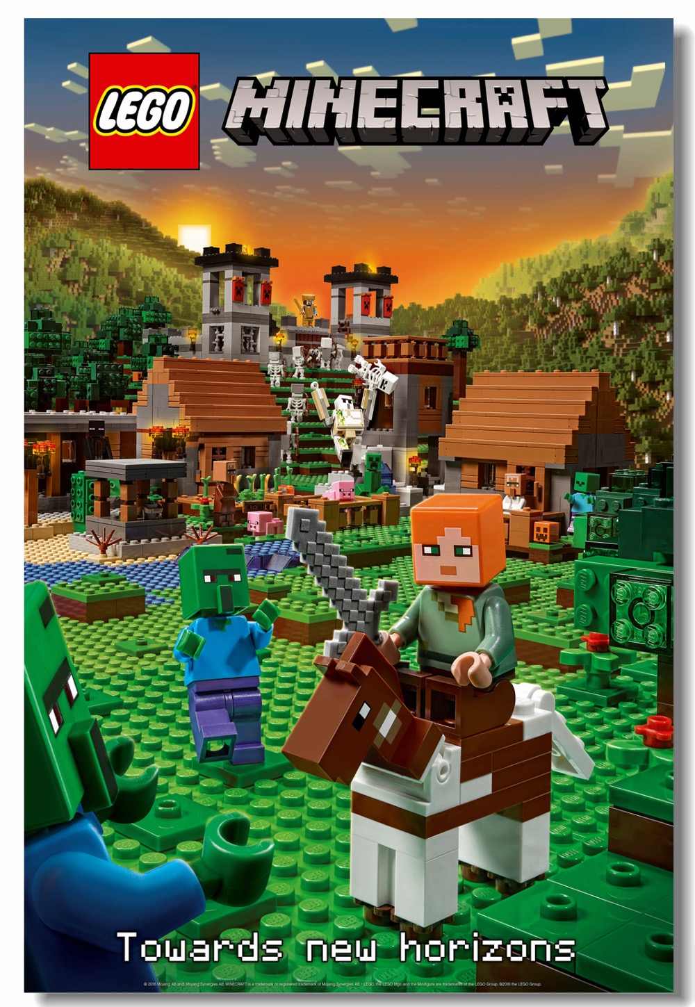 LEGO Minecraft villaggio poster, 1000x1449 Full HD Verticale, Realme
